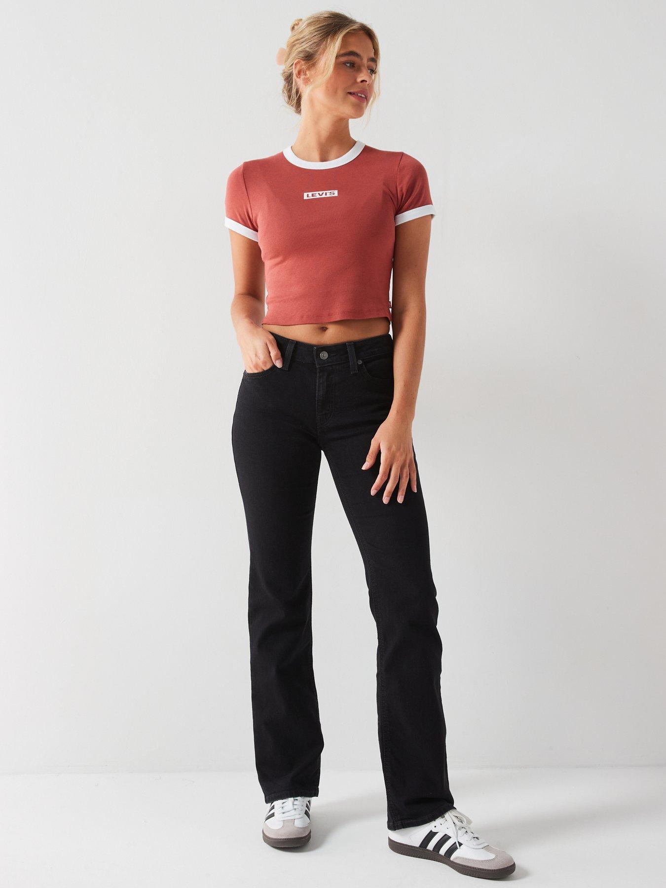 Image 5 of 5 of Levi's Superlow Bootcut Jeans - Crew Look - Black
