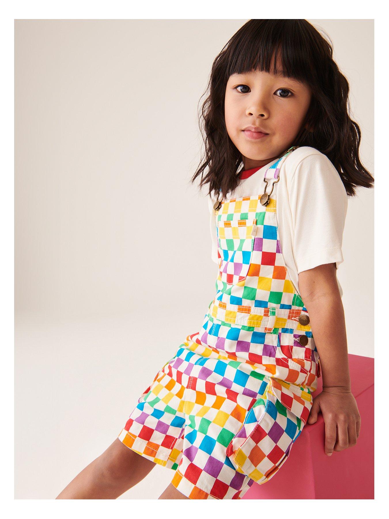 little-bird-checkerboard-dungaree-set-multi