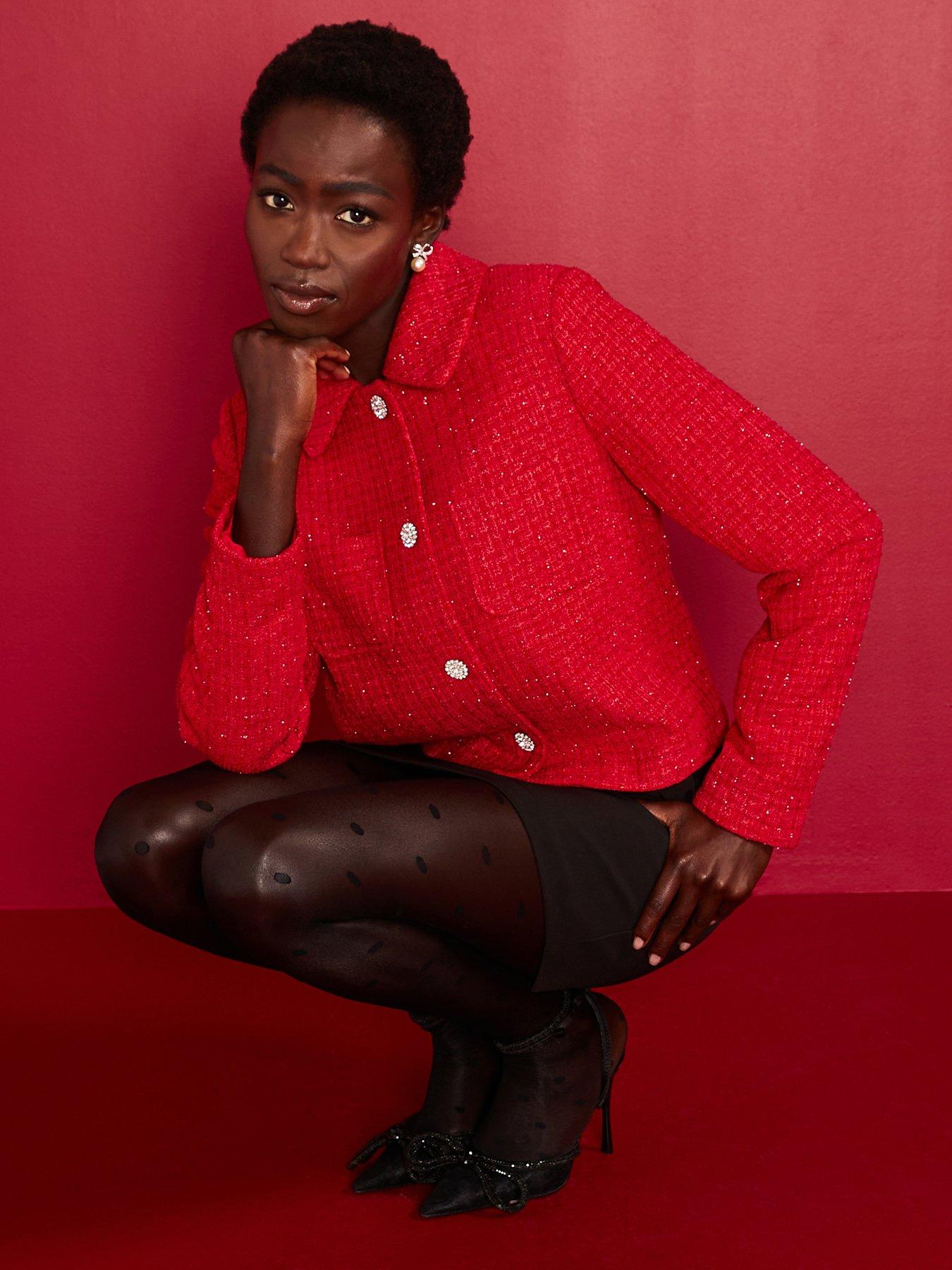 undefined Boucle Trophy Jacket - Red