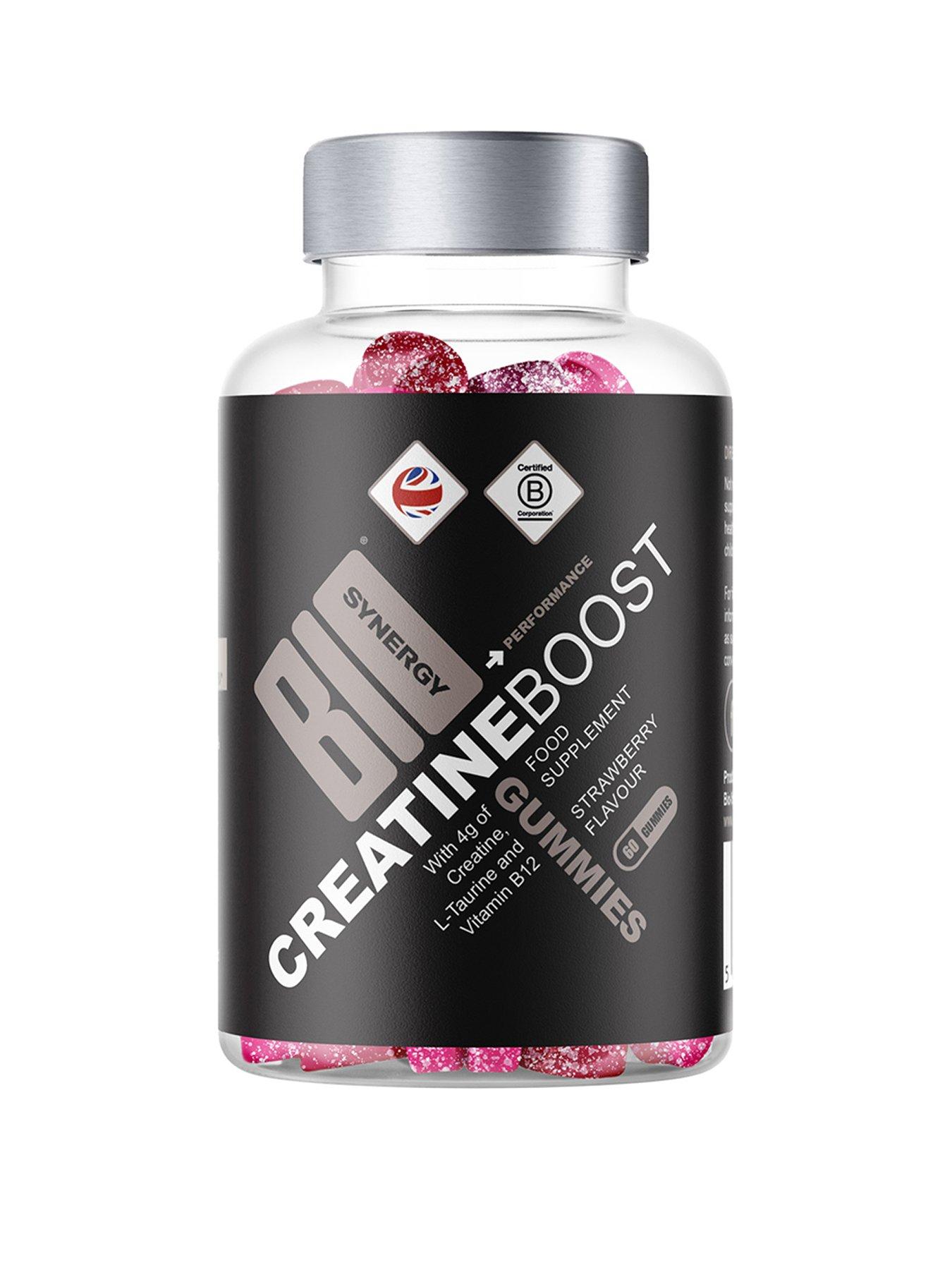 Image 1 of 5 of Bio Synergy Strawberry Flavoured Vegan, Sugar-Free Creatine Gummies with Taurine and Vitamin B12