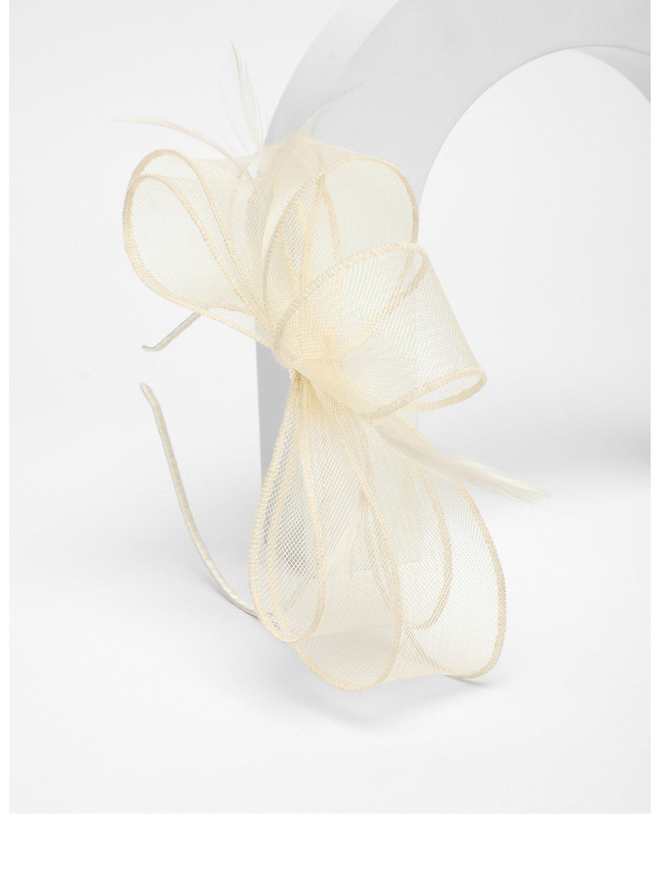 Quiz Cream Feather Loop Headband Fascinator Very.co.uk