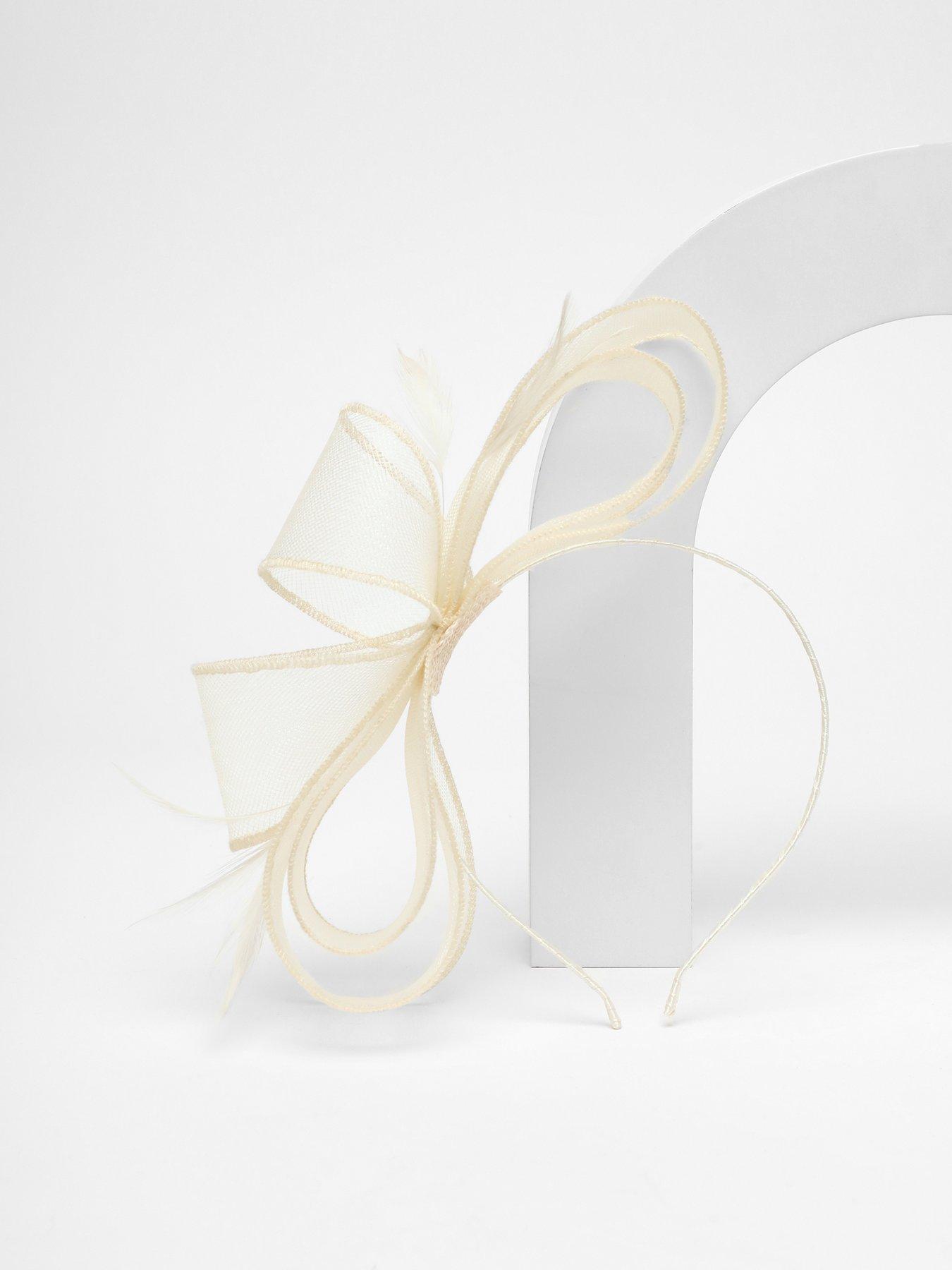 Quiz Cream Feather Loop Headband Fascinator Very.co.uk