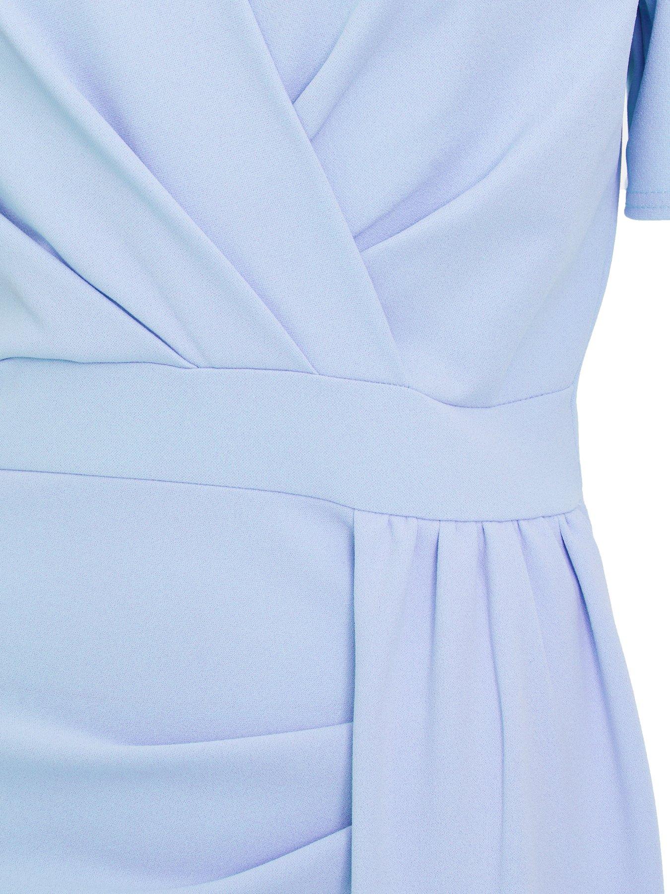 Quiz Blue Wrap Maxi Dress