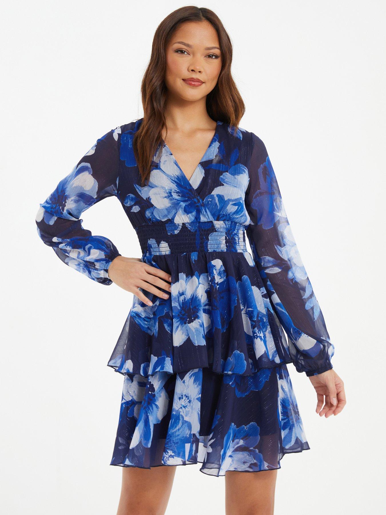 Quiz navy 2024 floral dress