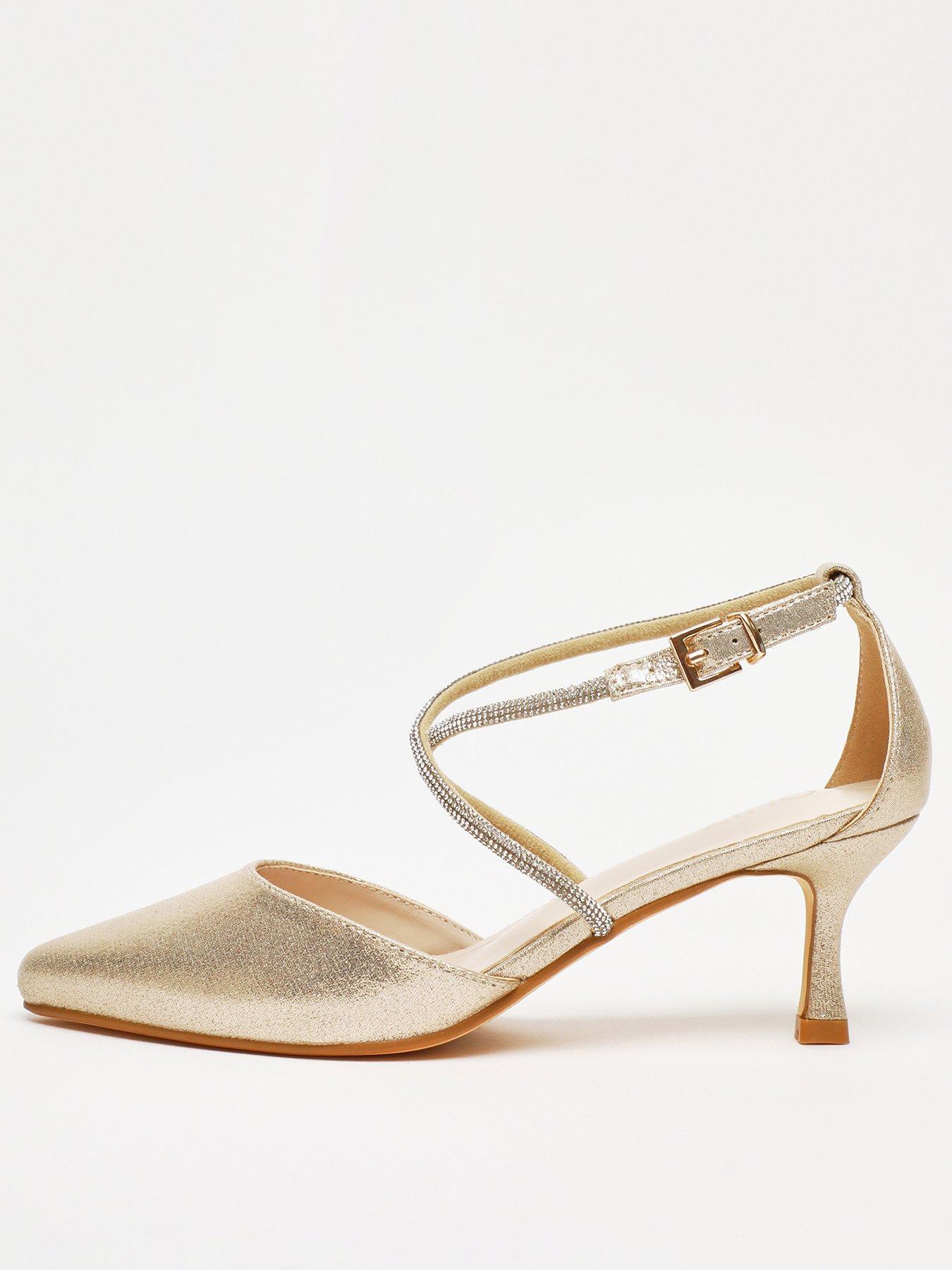 Gold heels very hotsell