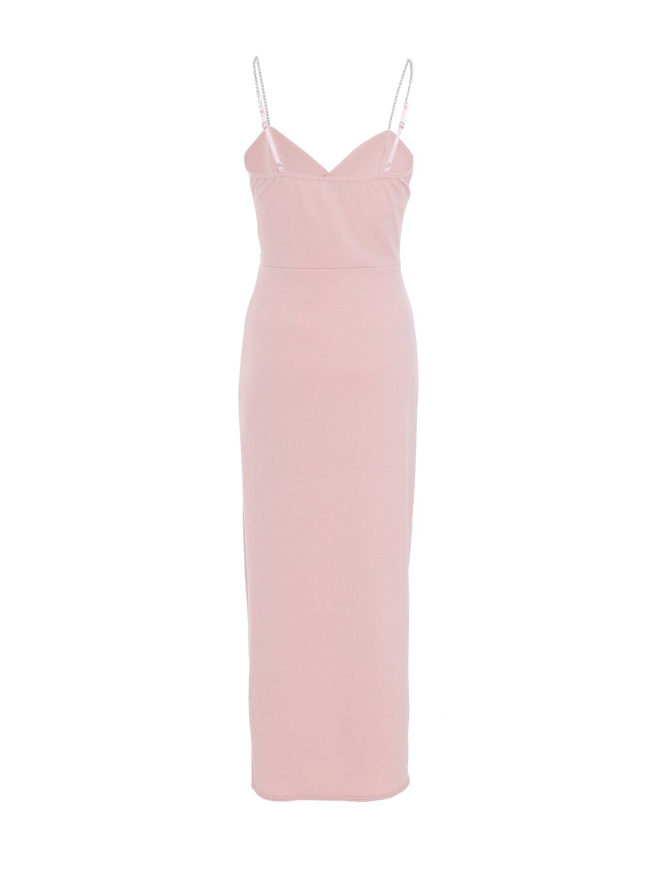 blush pink bridesmaid dresses quiz Blush Pink Satin Strapless Long Bridesmaid Dress PB130 main image 1