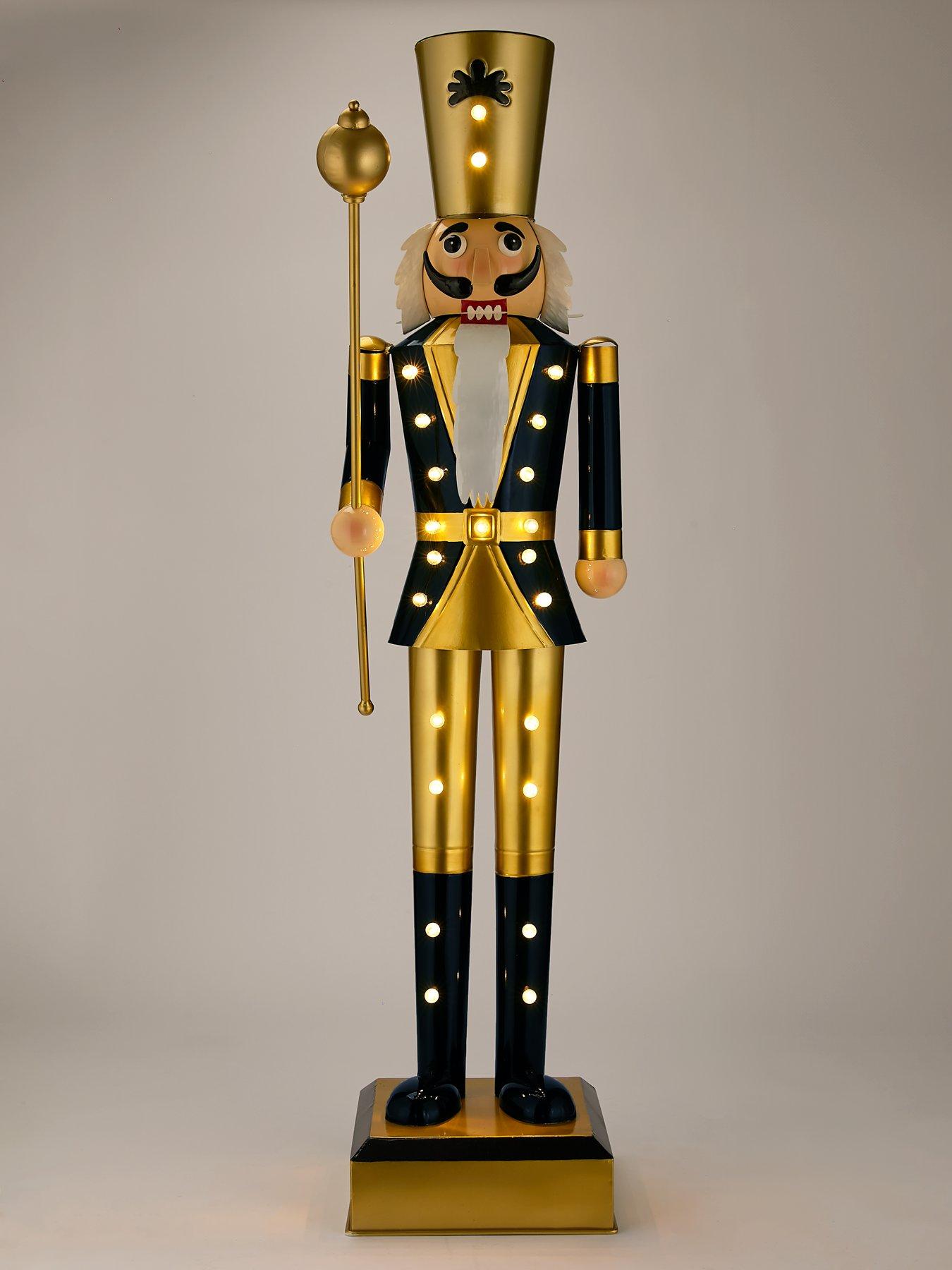 Image 3 of 6 of Three Kings 120 cm Lit Giant Christmas Nutcracker - Navy/Gold