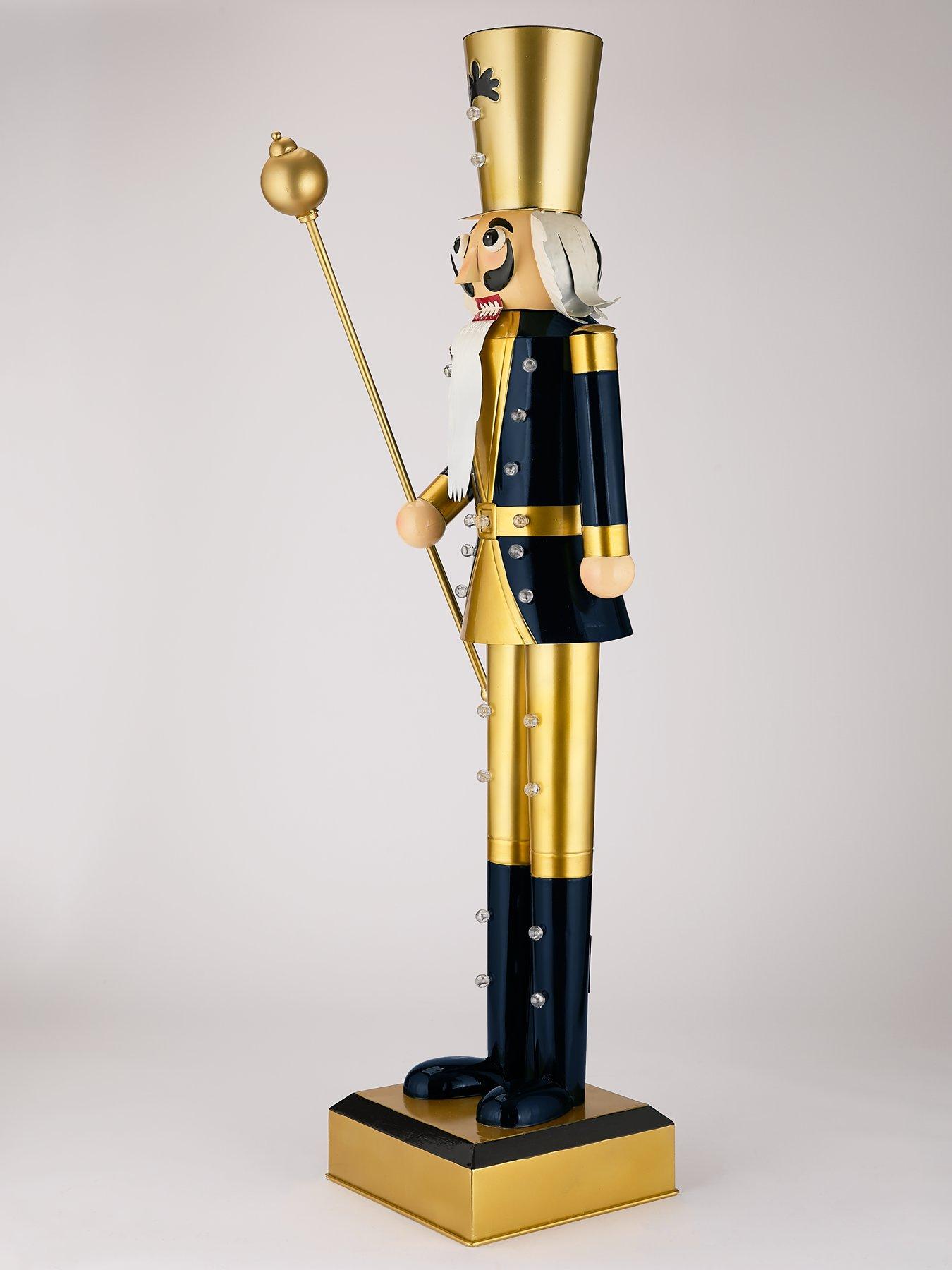 Image 4 of 6 of Three Kings 120 cm Lit Giant Christmas Nutcracker - Navy/Gold