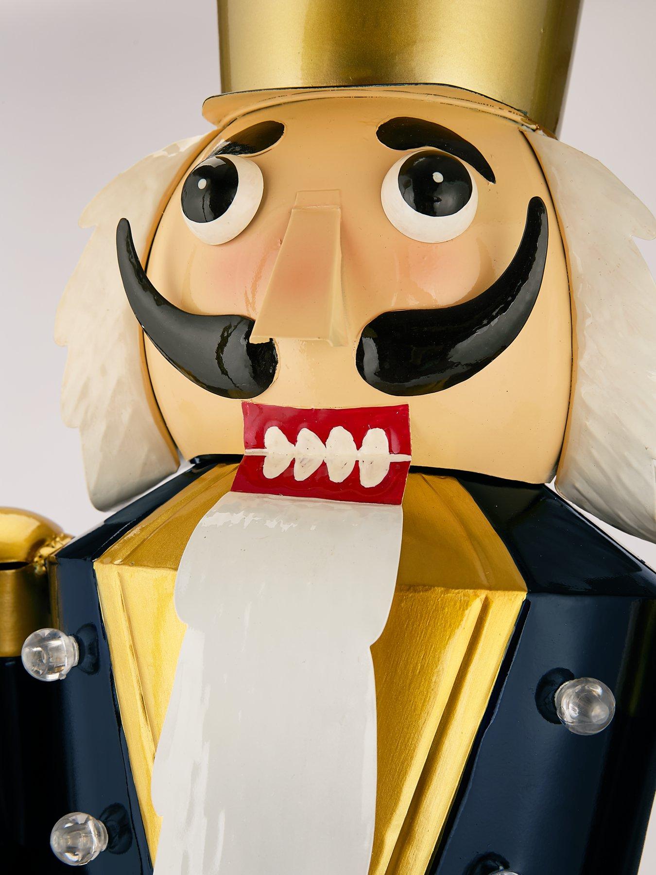 Image 5 of 6 of Three Kings 120 cm Lit Giant Christmas Nutcracker - Navy/Gold