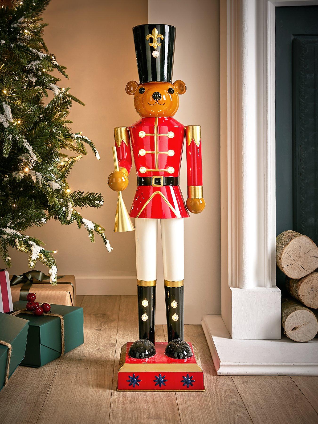 Product photograph of Three Kings Lit Teddy Nutcracker Christmas Room Light from very.co.uk