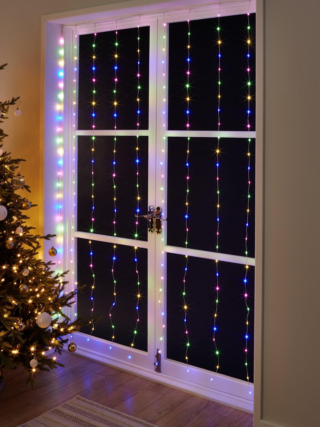 Product photograph of Three Kings Indoor Outdoor Party Curtain Christmas Lights from very.co.uk