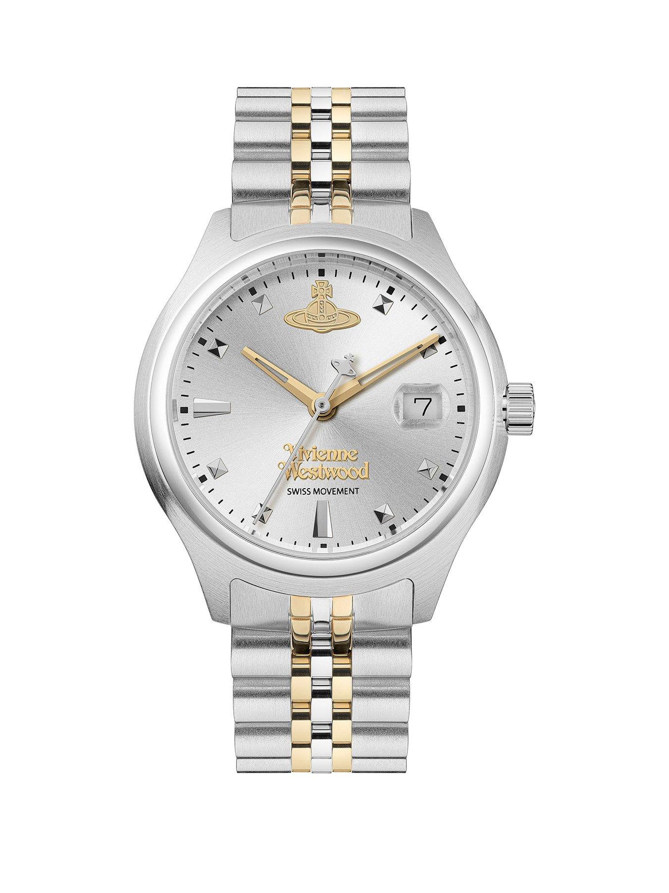 Product photograph of Vivienne Westwood Little Camberwell Quartz Watch With Silver Dial And Stainless Steel Bracelet from very.co.uk