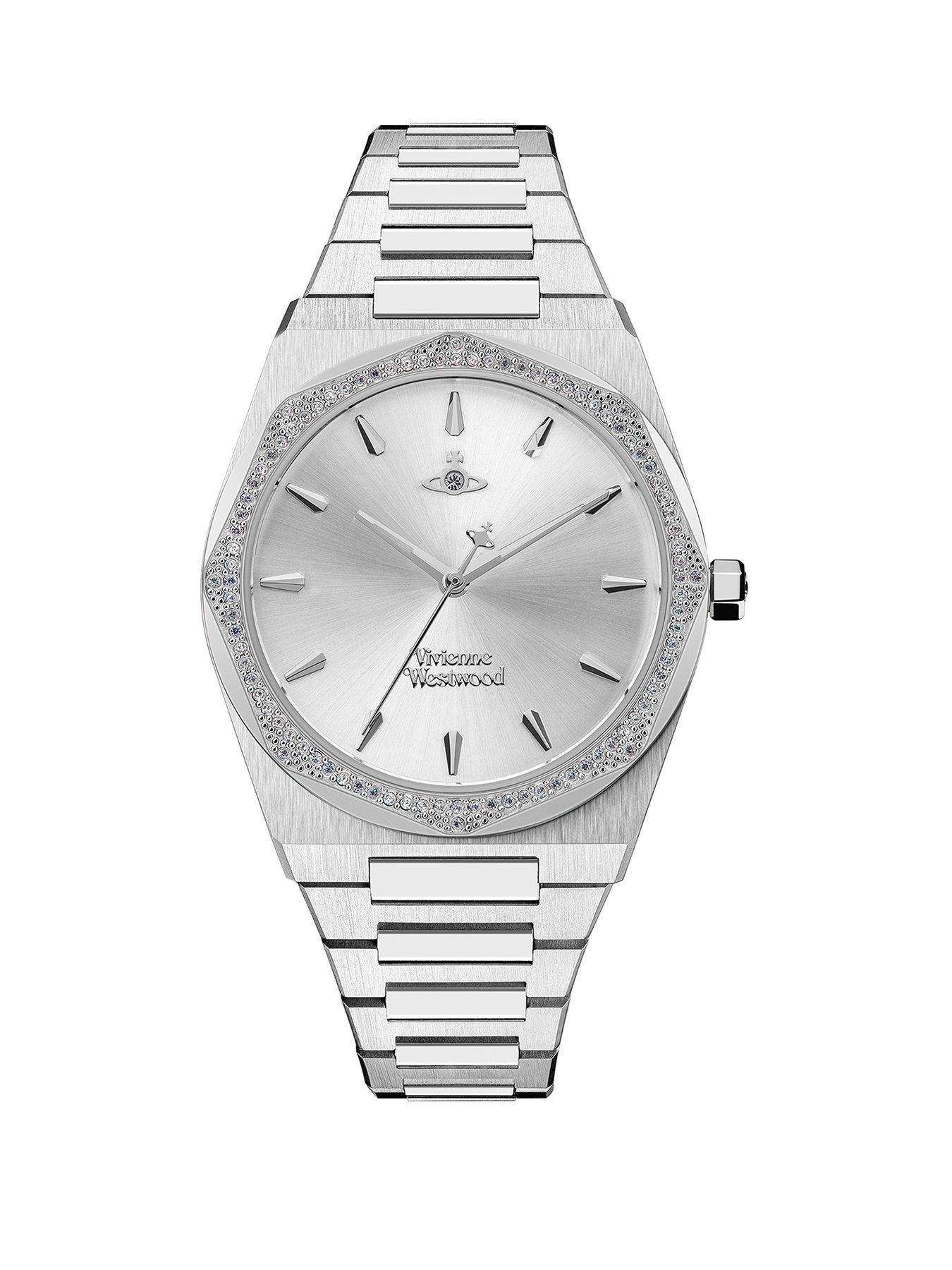 Product photograph of Vivienne Westwood Limehouse Ladies Quartz Watch With Silver Sunray Dial Amp Stainless Steel Bracelet from very.co.uk