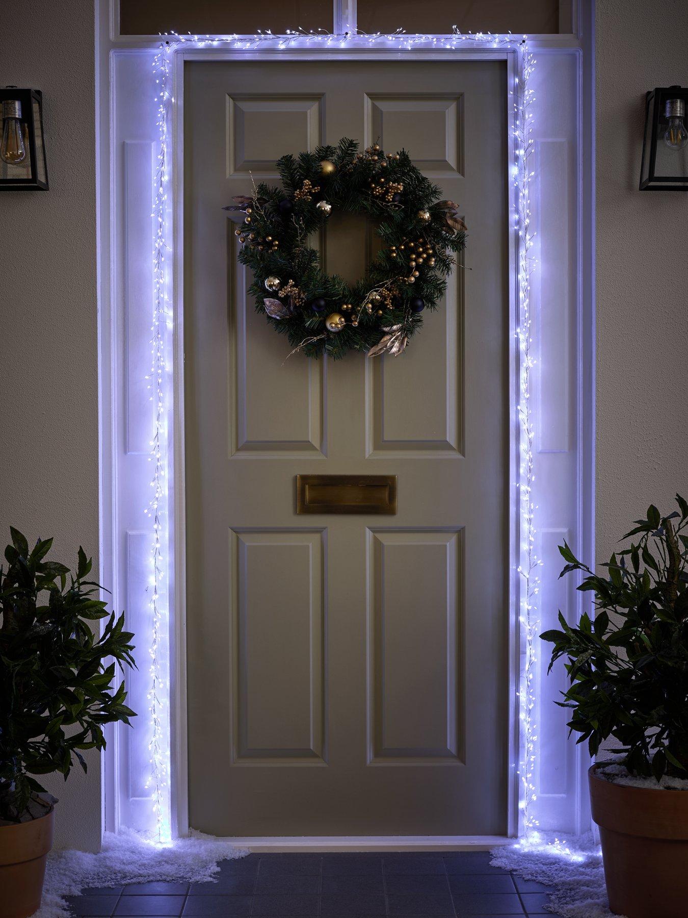 undefined Door Bright White Outdoor Christmas Lights