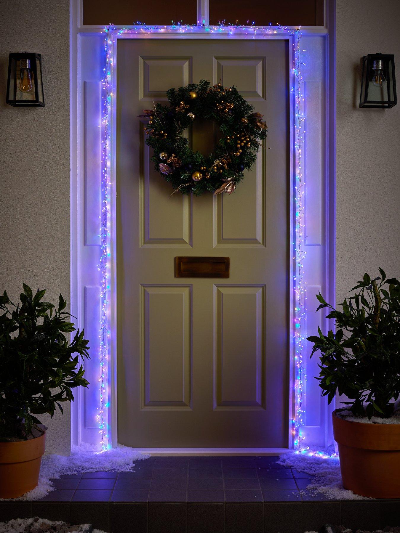 Product photograph of Three Kings Door Multi Coloured Outdoor Christmas Lights from very.co.uk