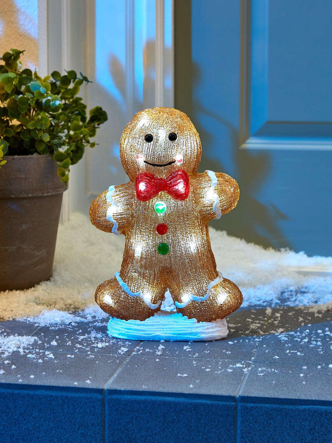 Three Kings Gingerbread Man Acrylic Battery Operated Outdoor Christmas Light