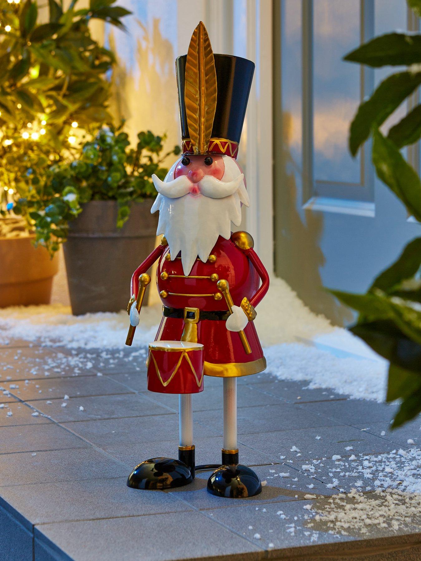 Product photograph of Three Kings Captain Santa Metal Outdoor Christmas Decoration from very.co.uk