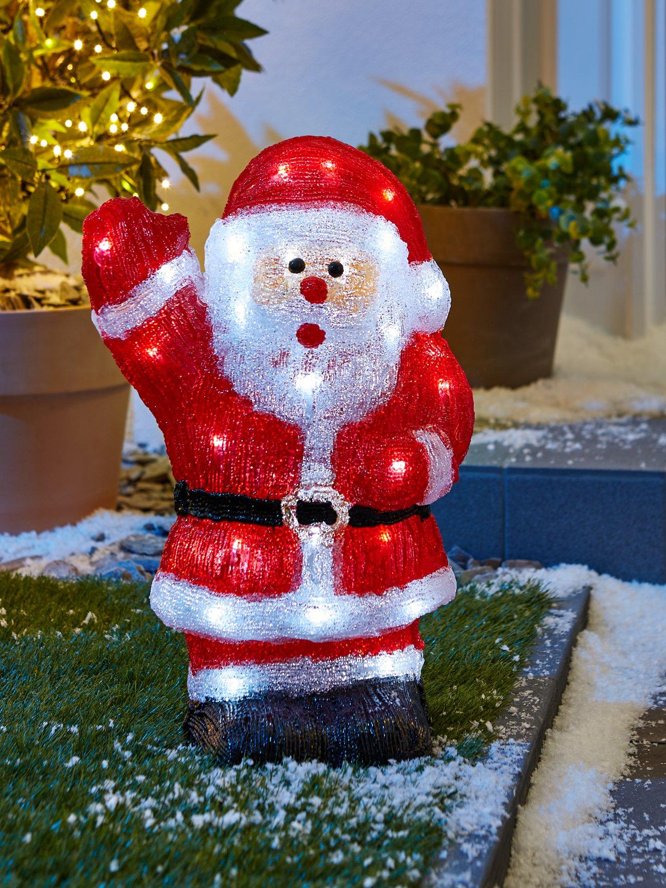 Product photograph of Three Kings Santa Acrylic Battery Operated Outdoor Christmas Light from very.co.uk