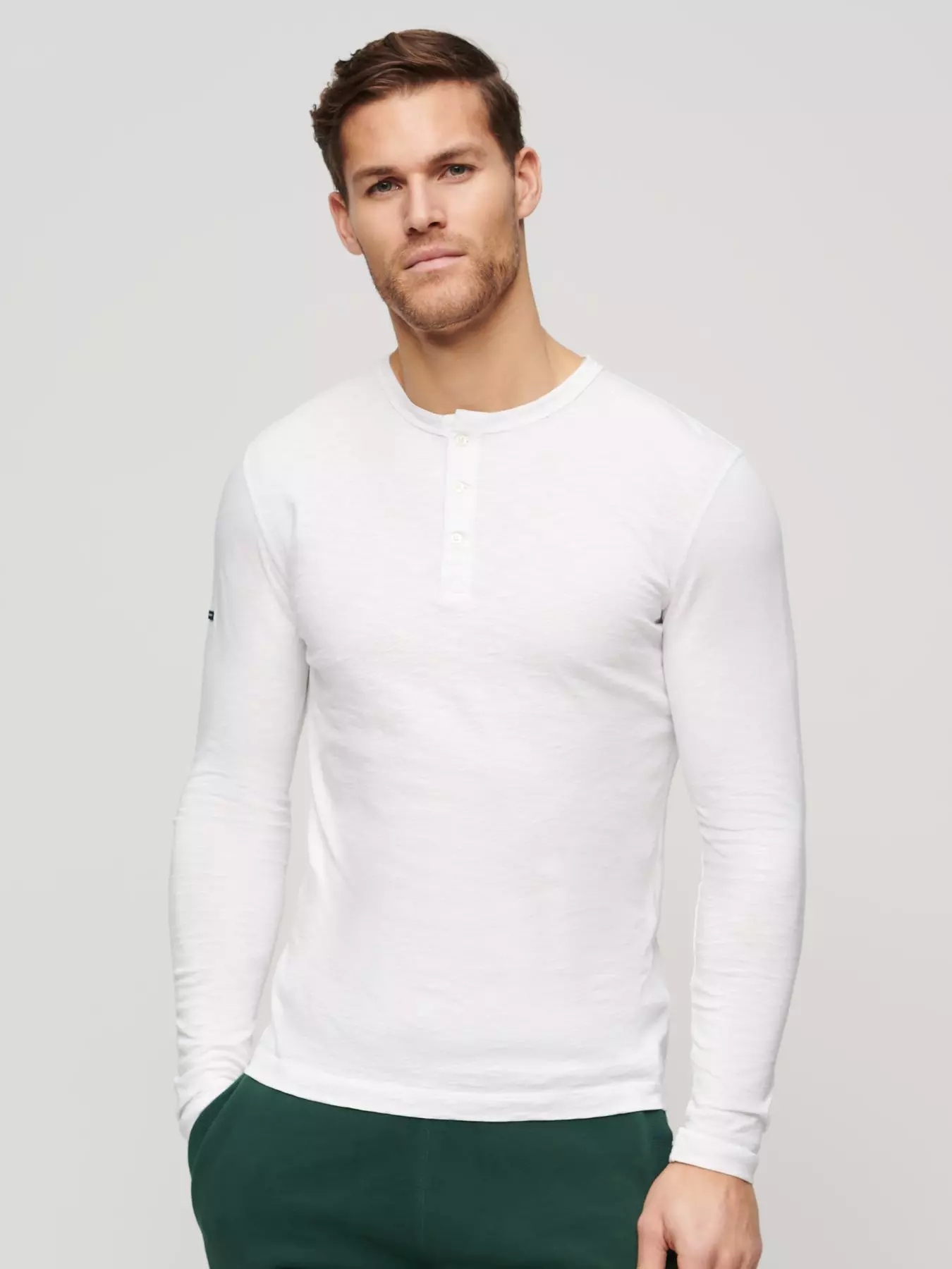 Superdry Sports Athletic Top Long Sleeve T-Shirt White