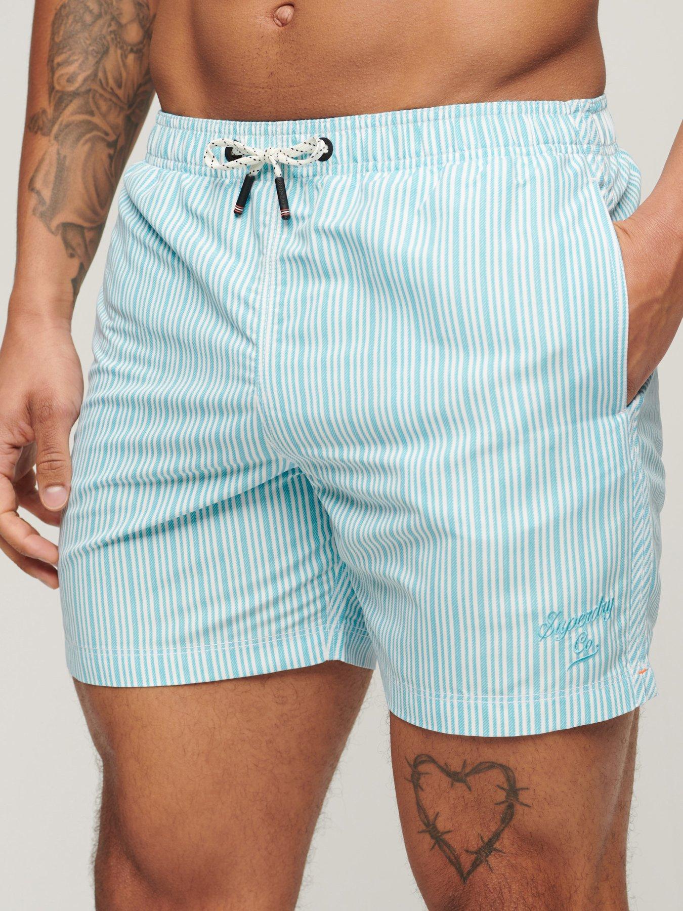 superdry printed 15'' swim shorts - bright blue