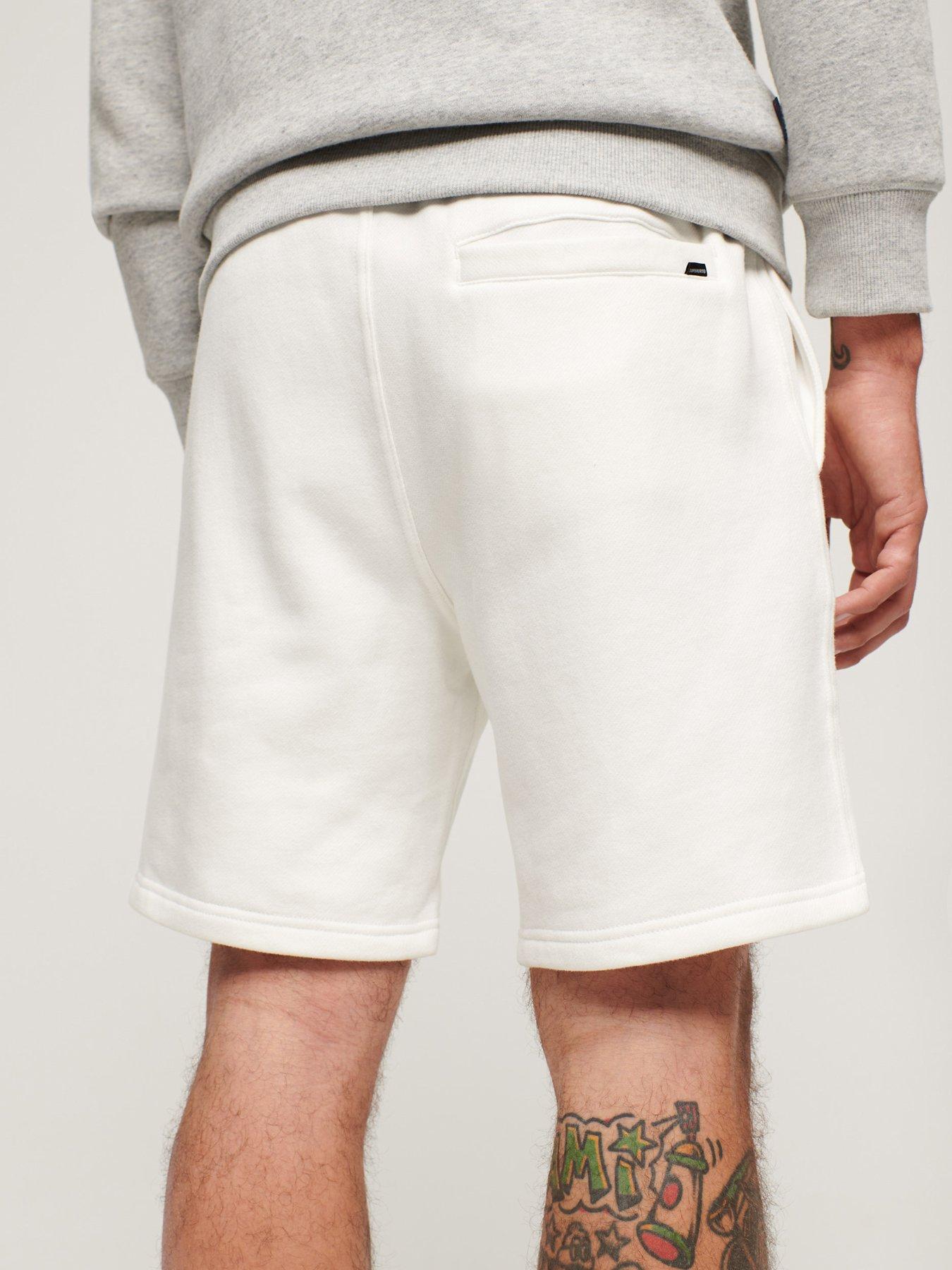 Image 2 of 6 of Superdry Sportswear Emboss Logo Sweat Shorts - White