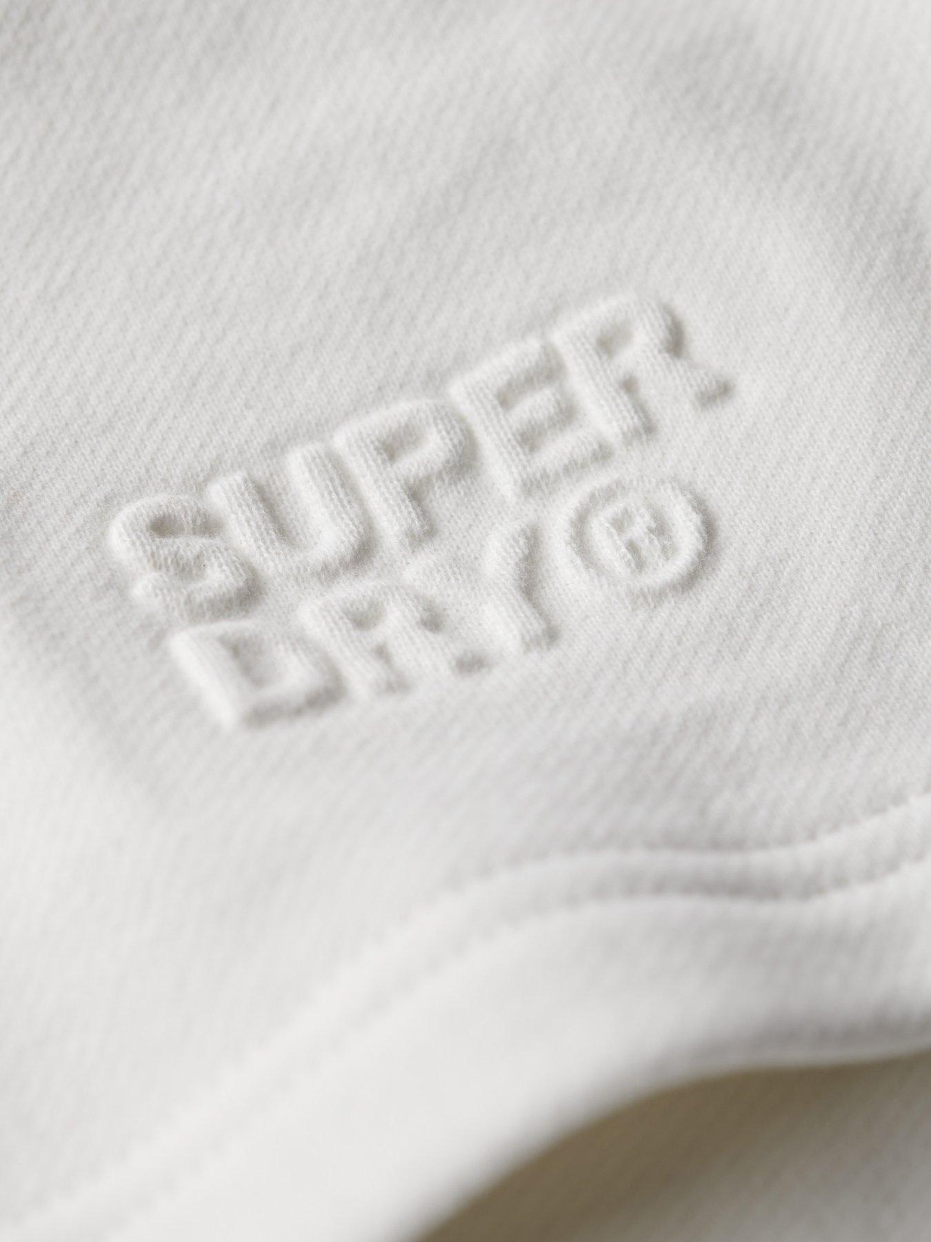 Image 5 of 6 of Superdry Sportswear Emboss Logo Sweat Shorts - White