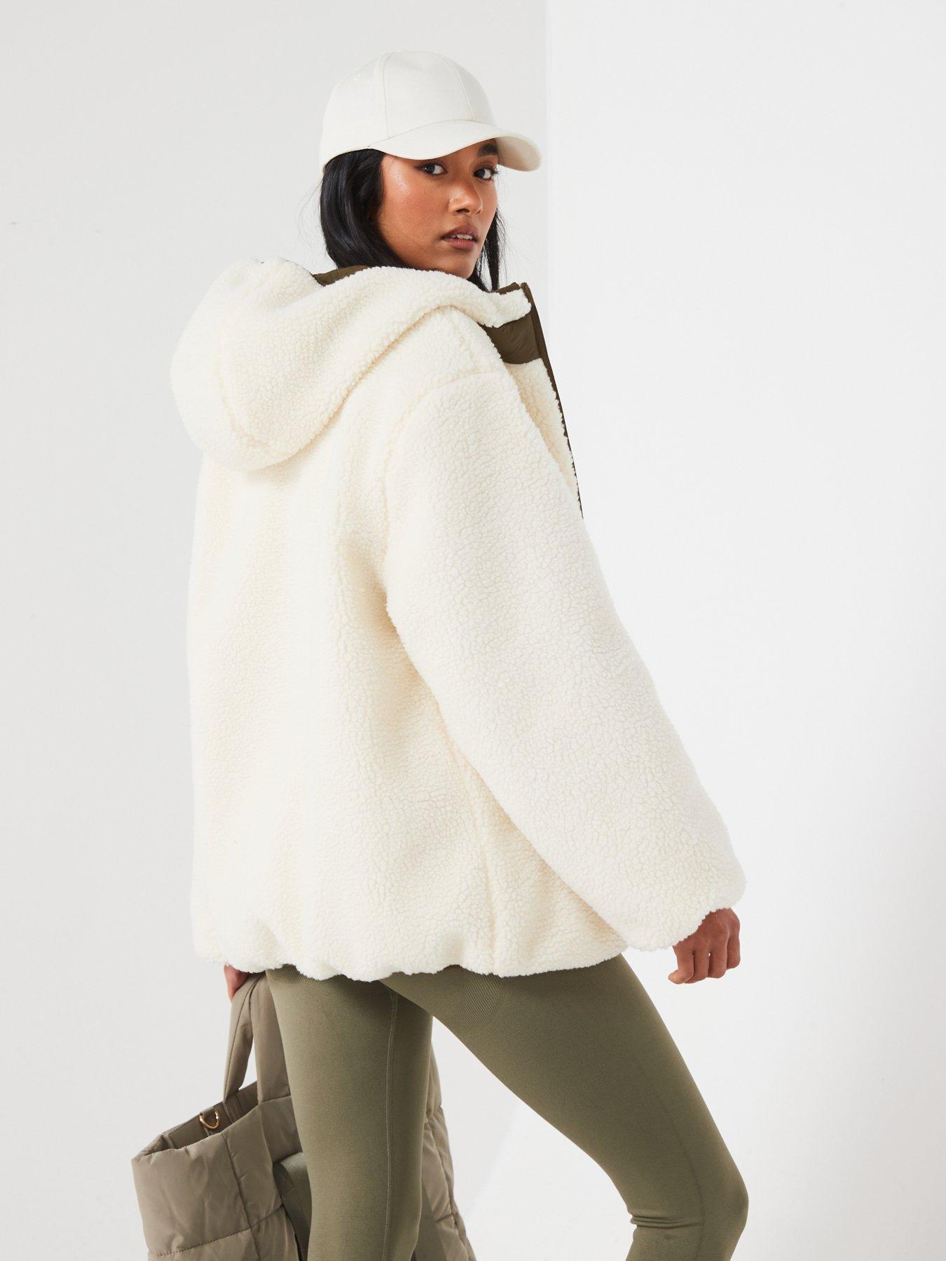 Image 2 of 6 of V by Very Reversible Quilted Fleece Jacket - Khaki