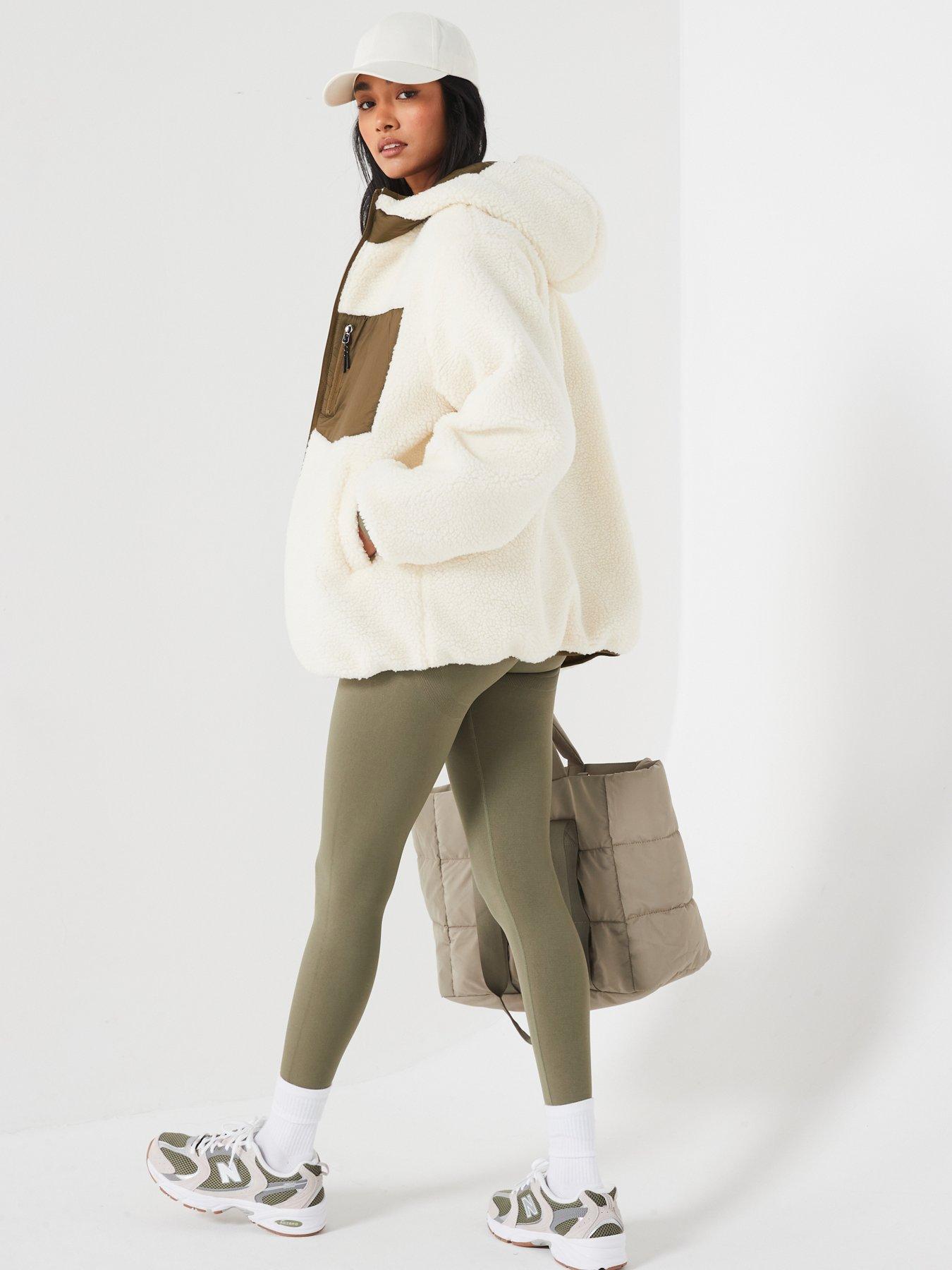Image 6 of 6 of V by Very Reversible Quilted Fleece Jacket - Khaki