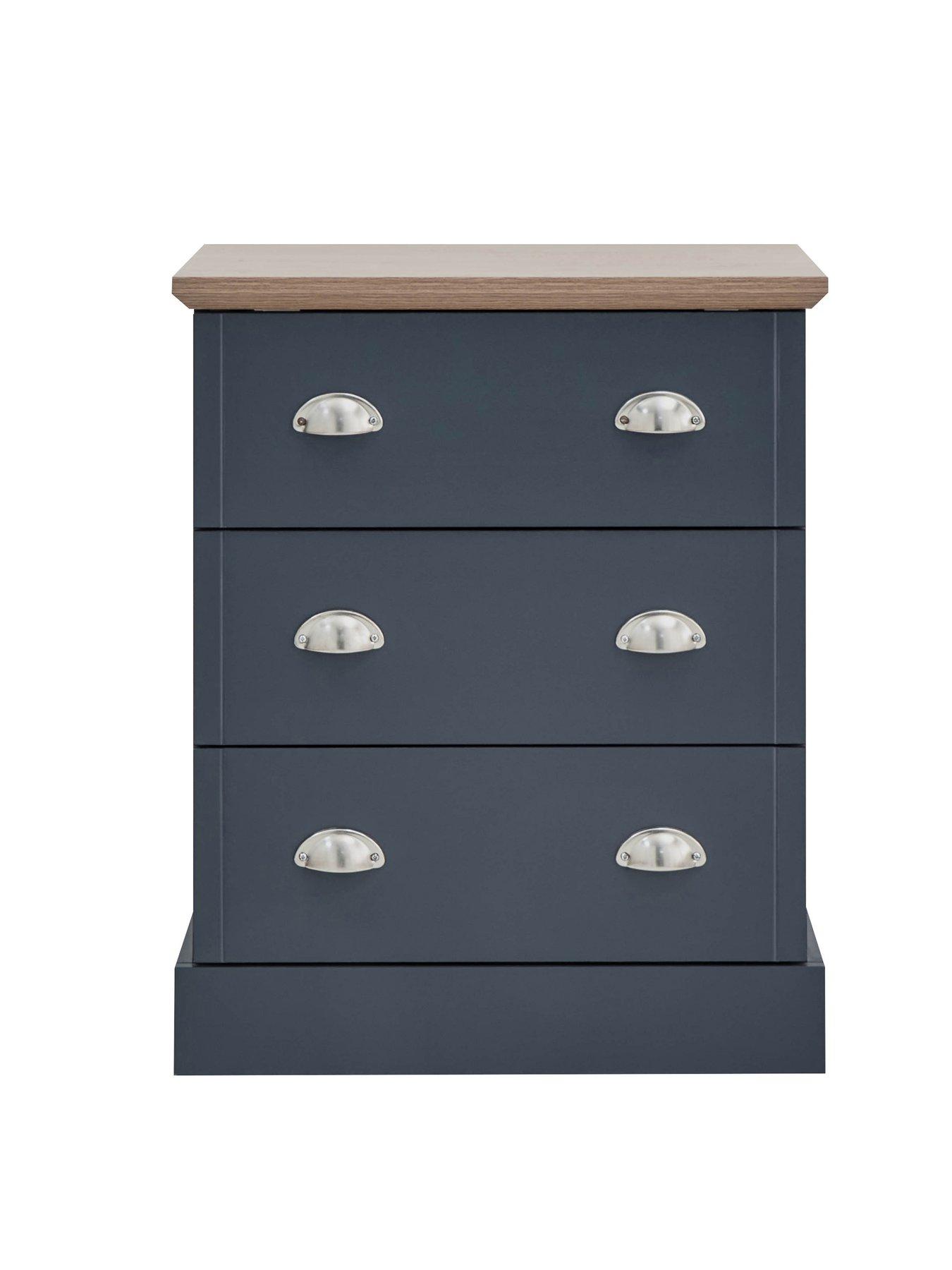 Image 4 of 5 of GFW Kendal 3 Piece Package - 2 Door, 1 Drawer&nbsp;Wardrobe, 3 Drawer Chest and 1 Drawer Bedside Chest