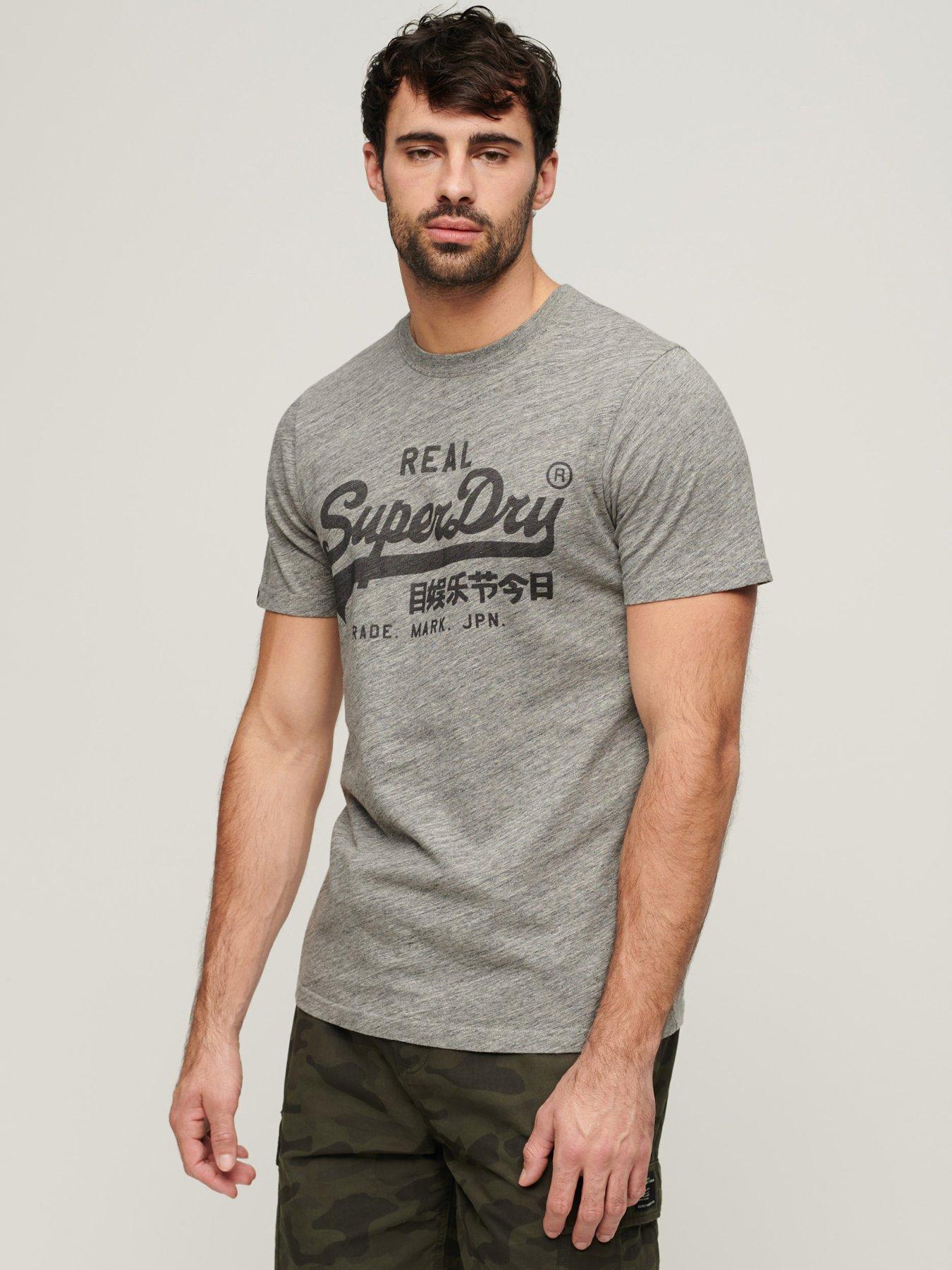 Superdry Vintage Logo T-Shirt - Light Grey