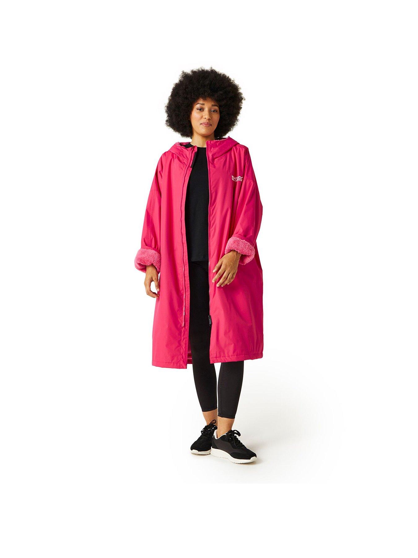 regatta-adult-waterproof-robe-pink-potion