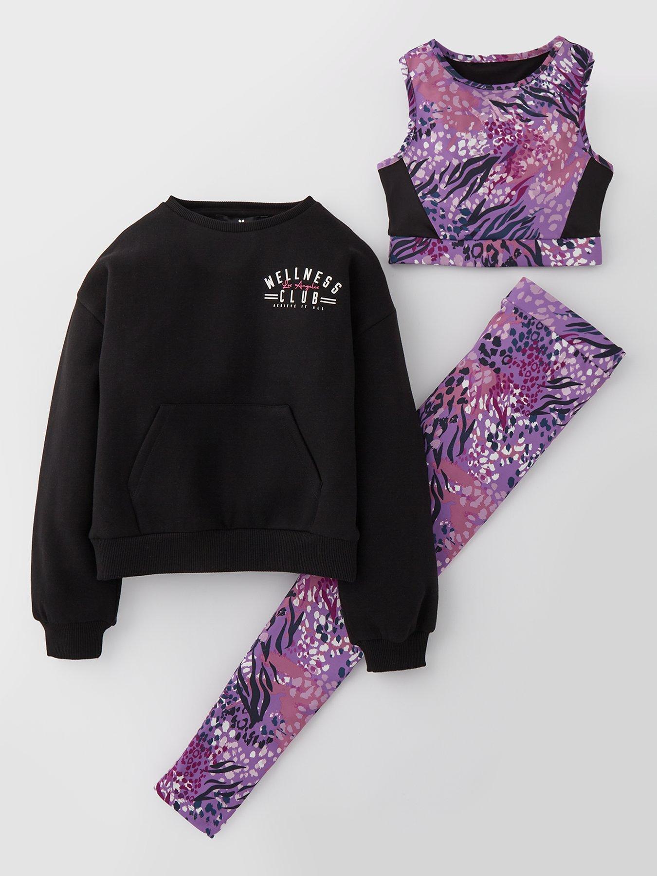 V by Very Girls 3 Piece Animal Active Set