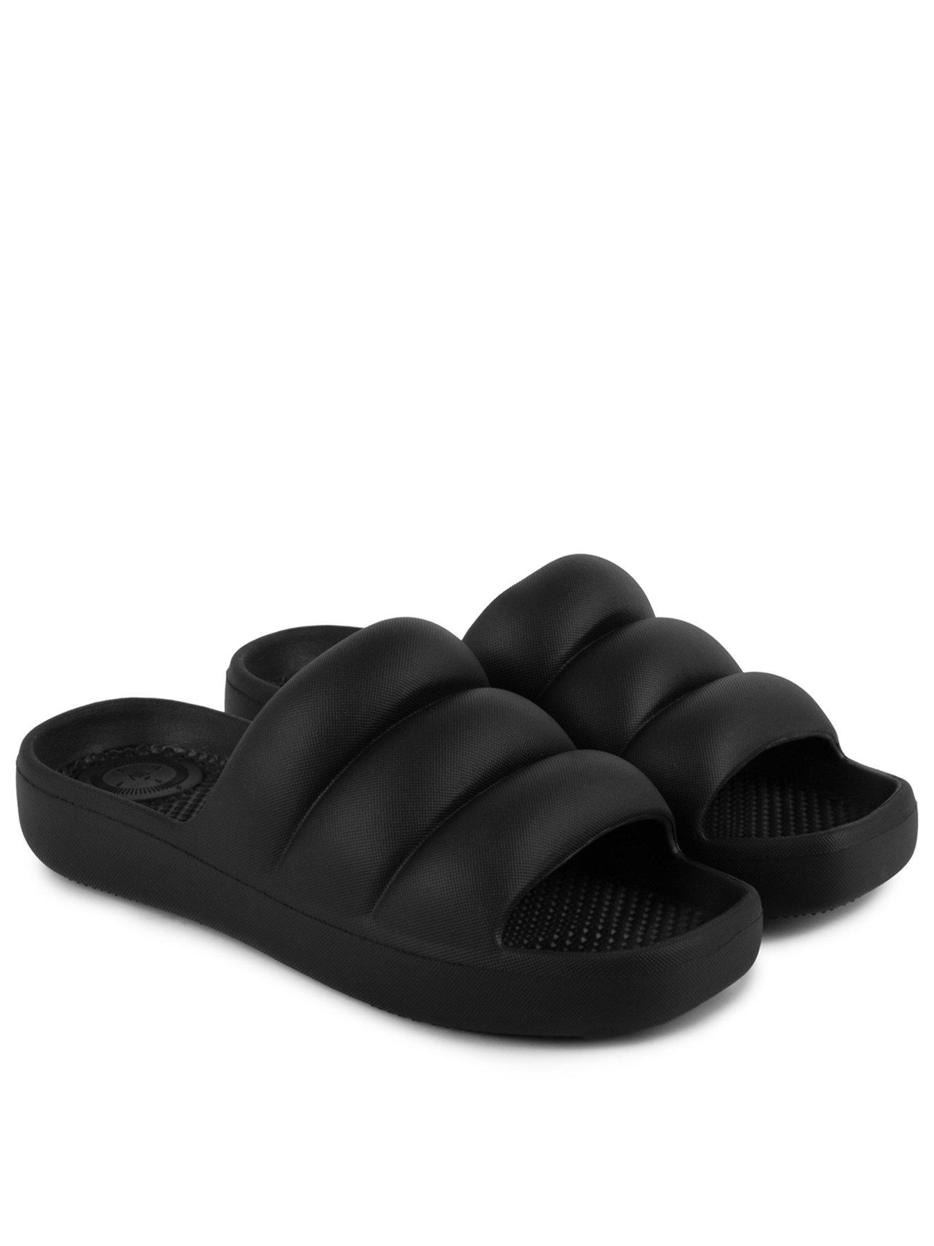 TOTES Solbounce Moulded Puffy Slide - Black