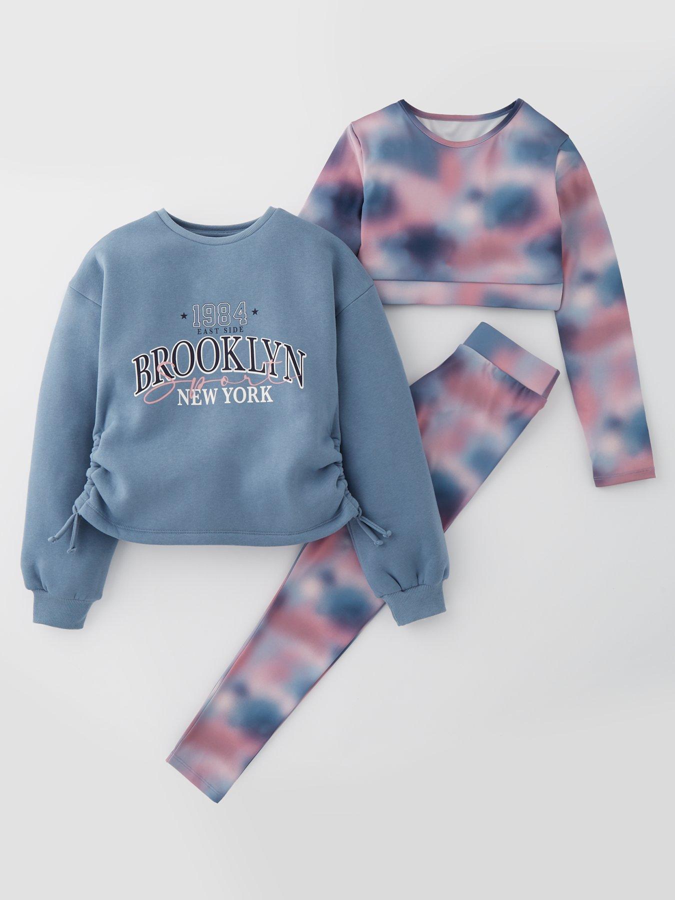undefined Girls 3 Piece Marble Active Set