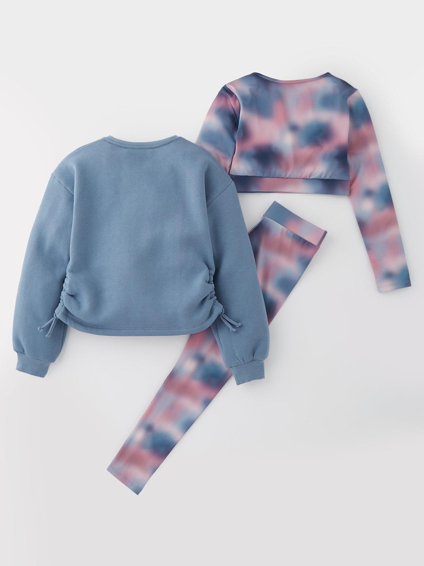 Image 2 of 4 of V by Very Girls 3 Piece Marble Active Set