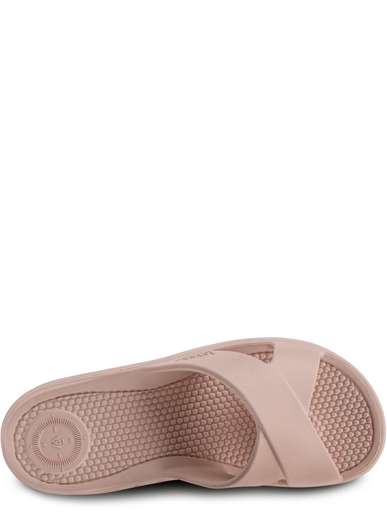 Image 3 of 6 of TOTES Solbounce Cross Slide Sandals - Evening Sand