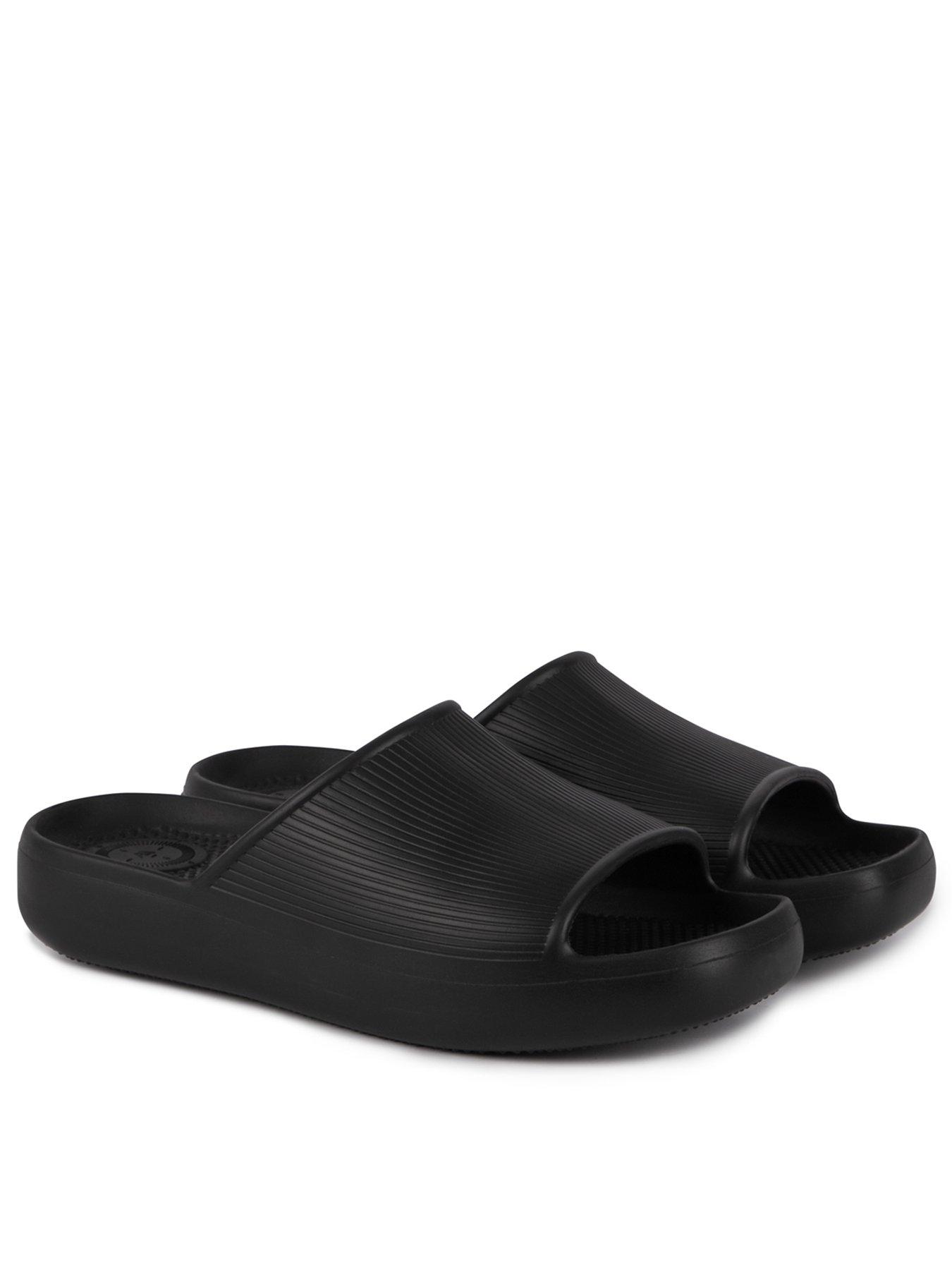 undefined Solbounce Ribbed Slide - Black