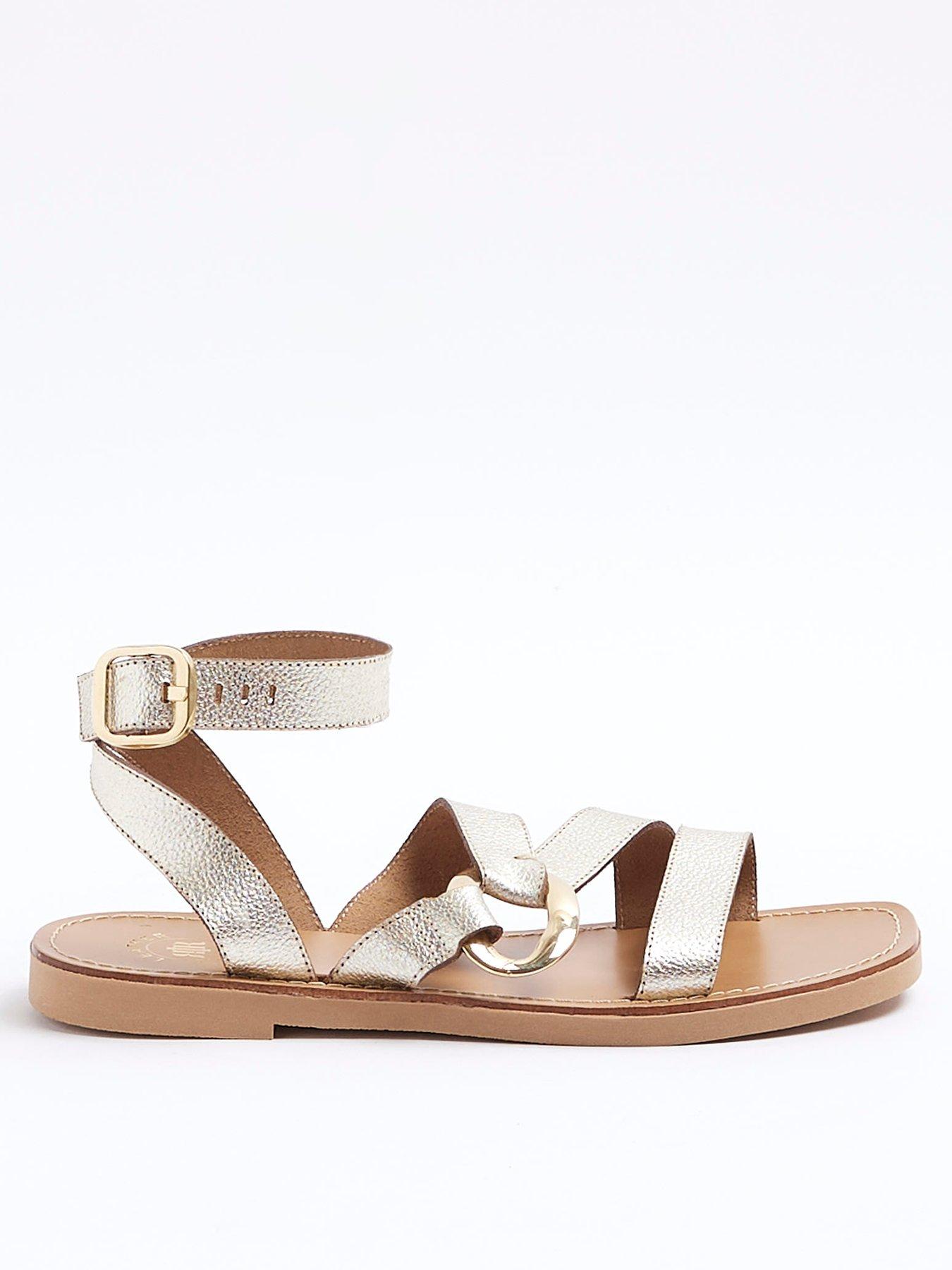 River Island Gladiator Sandal - Gold | Very