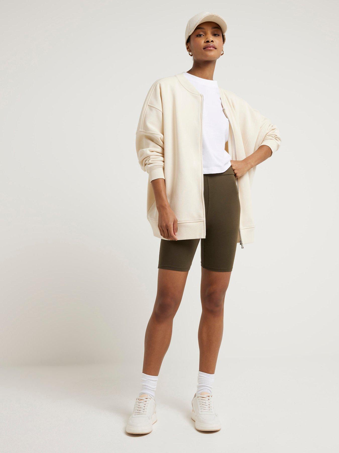 High Waist Cycling Short Khaki