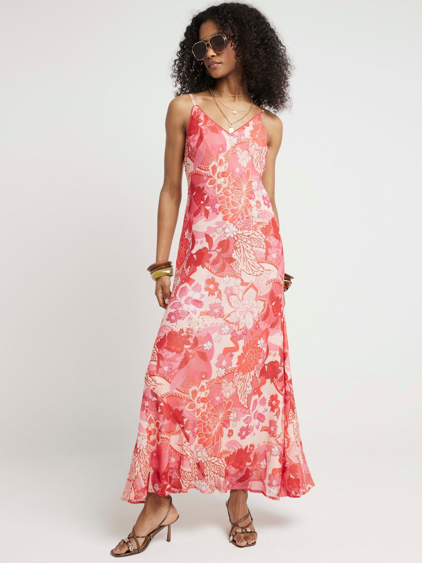 Floral embellished dress hotsell