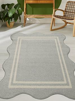 Product photograph of Very Home Juno Scallop Edge Rug 120x170 from very.co.uk