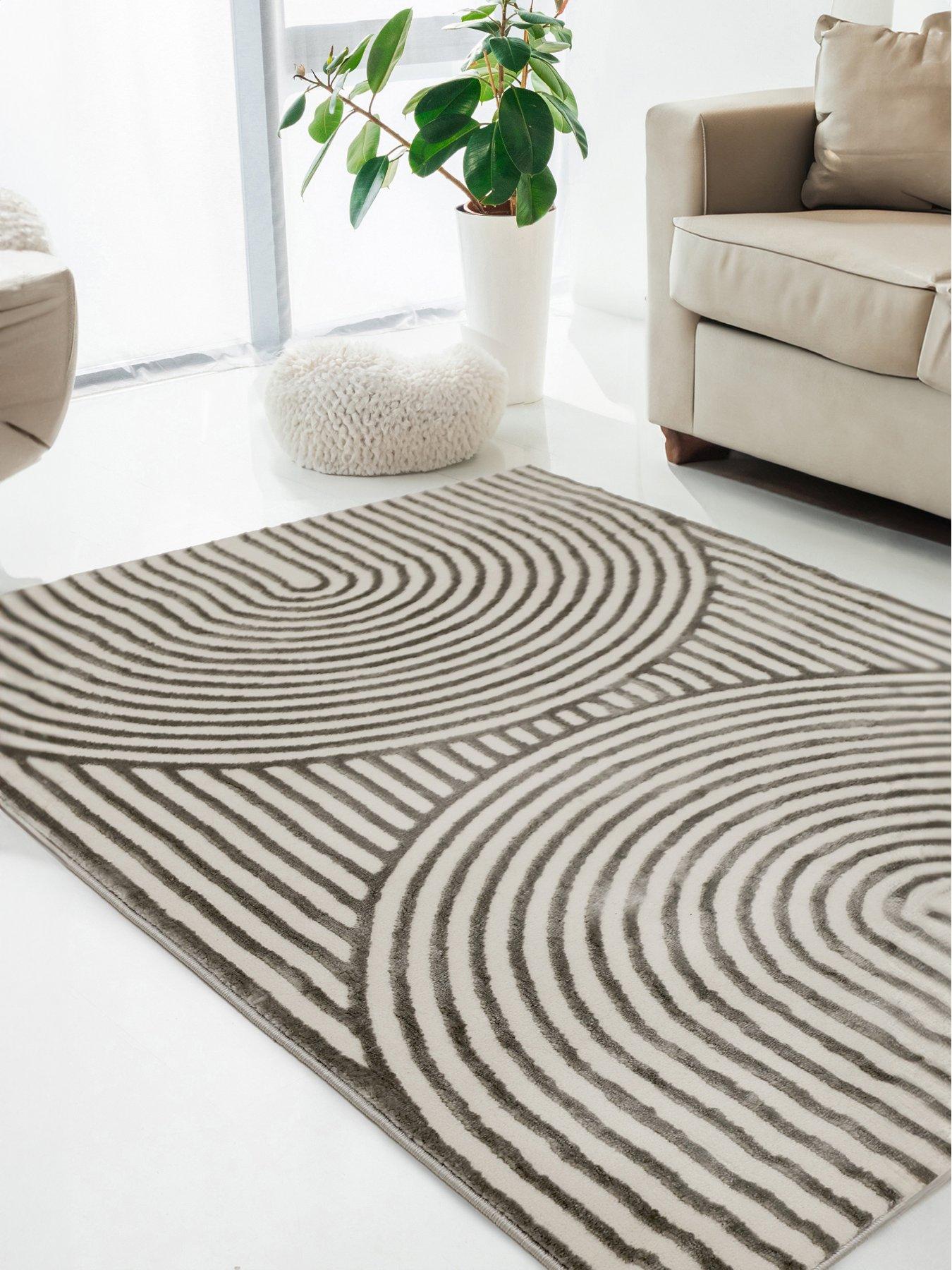 Very Home Brio Curves Rug - Natural