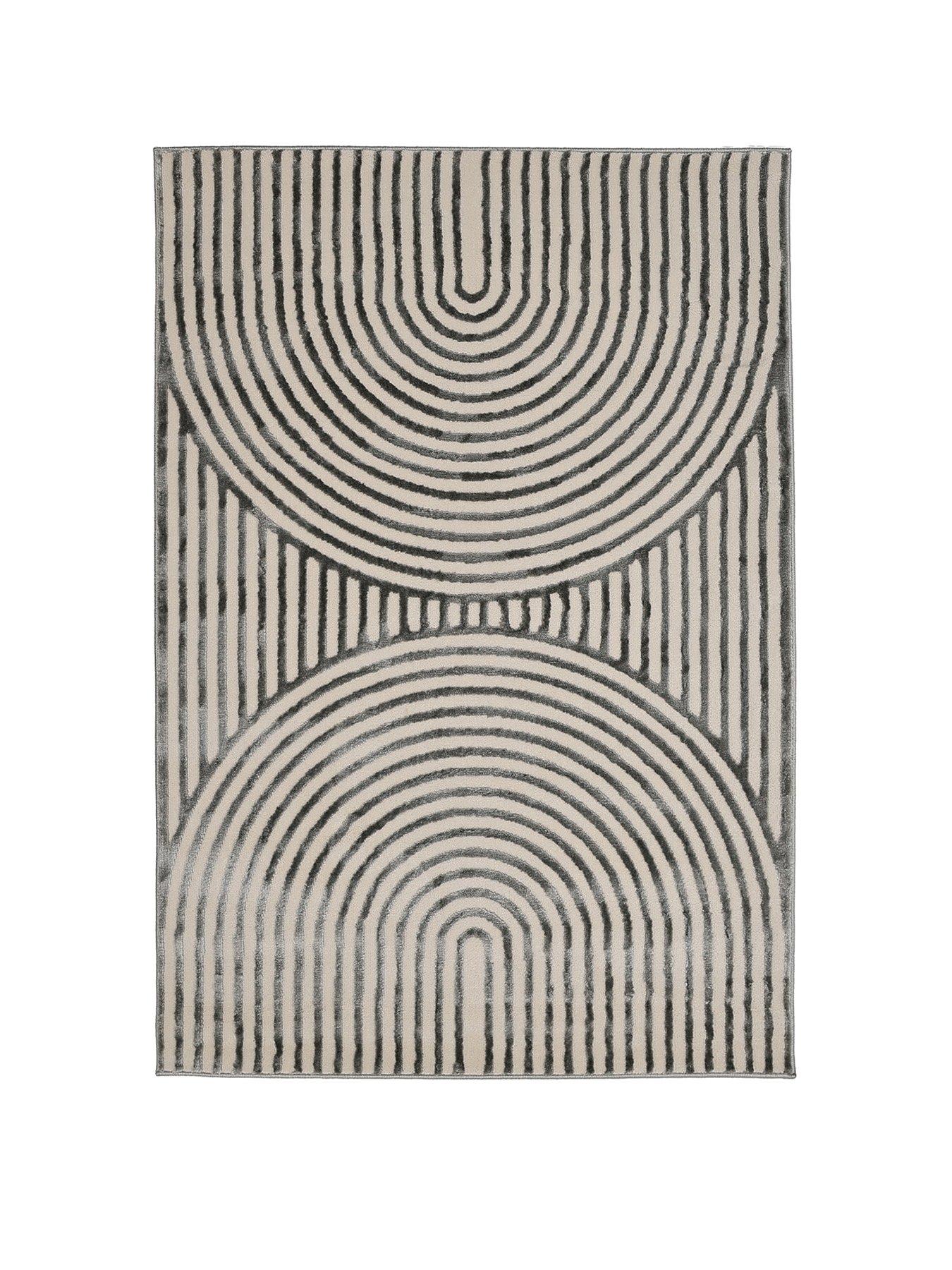 Image 2 of 4 of Very Home Brio Curves Rug - Natural