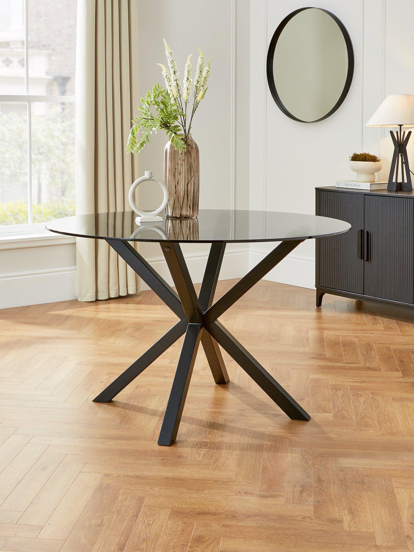 undefined Chopstick 120 cm Round Dining Table - Black