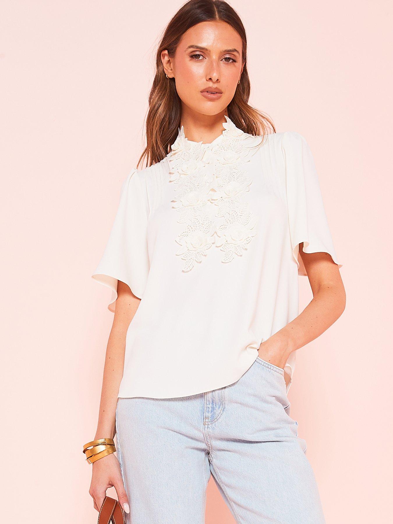 River Island Applique Blouse - Cream | Very