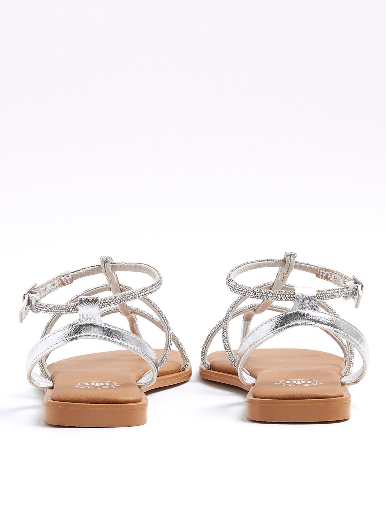 Heatseal Gladiator Sandal Silver