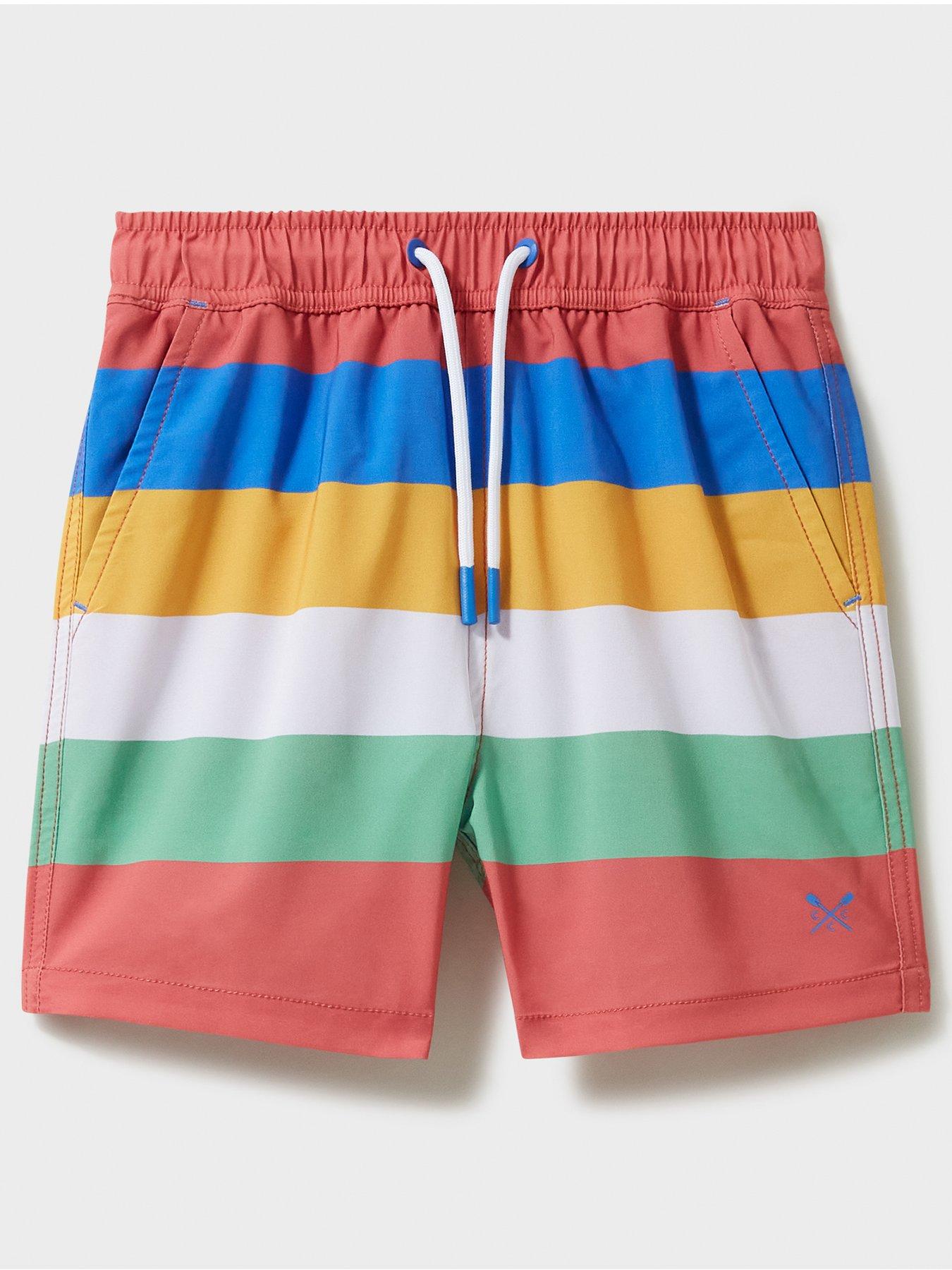 Boys Multi Stripe Swim Shorts Multi