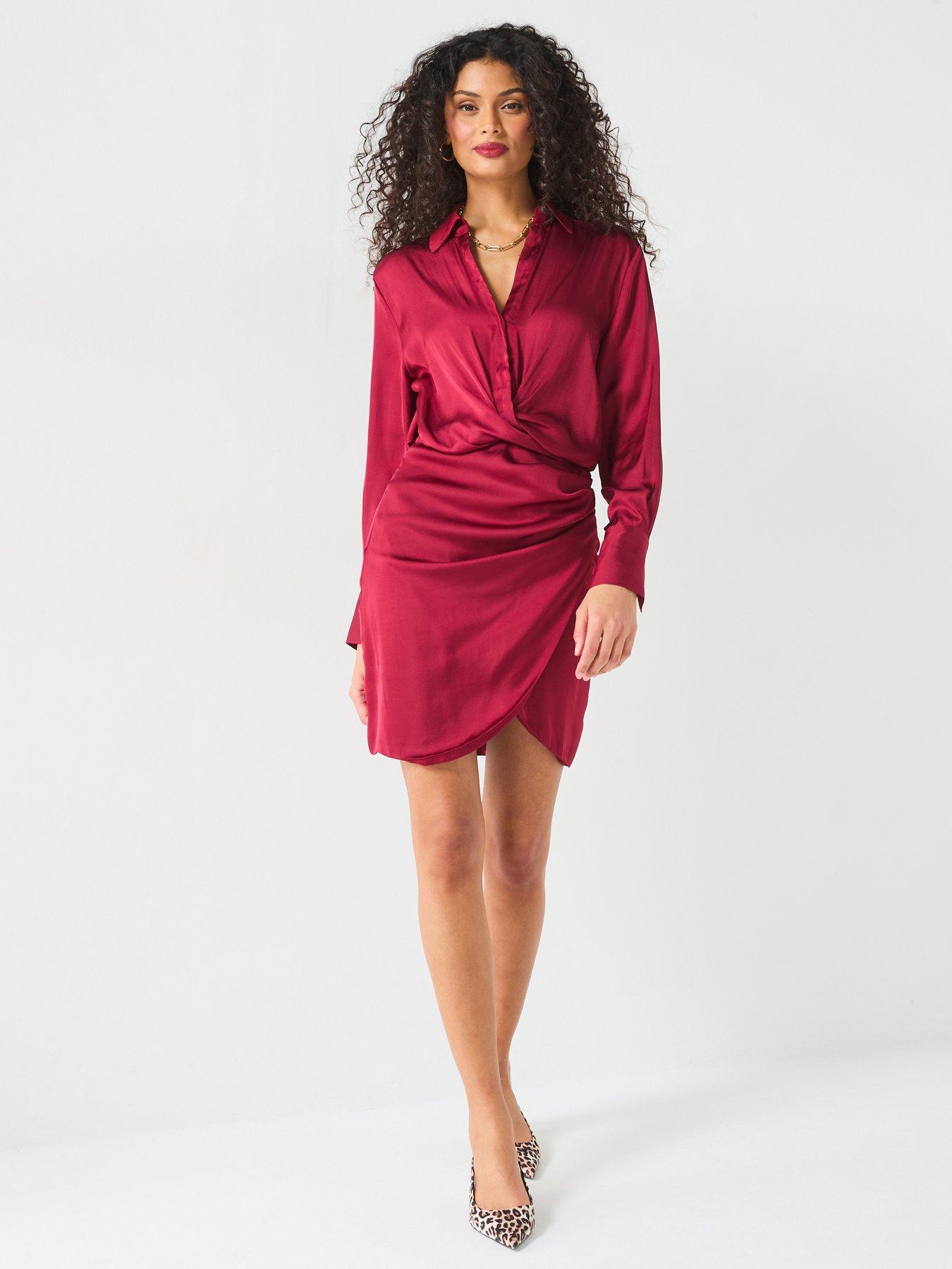 Very red dress top