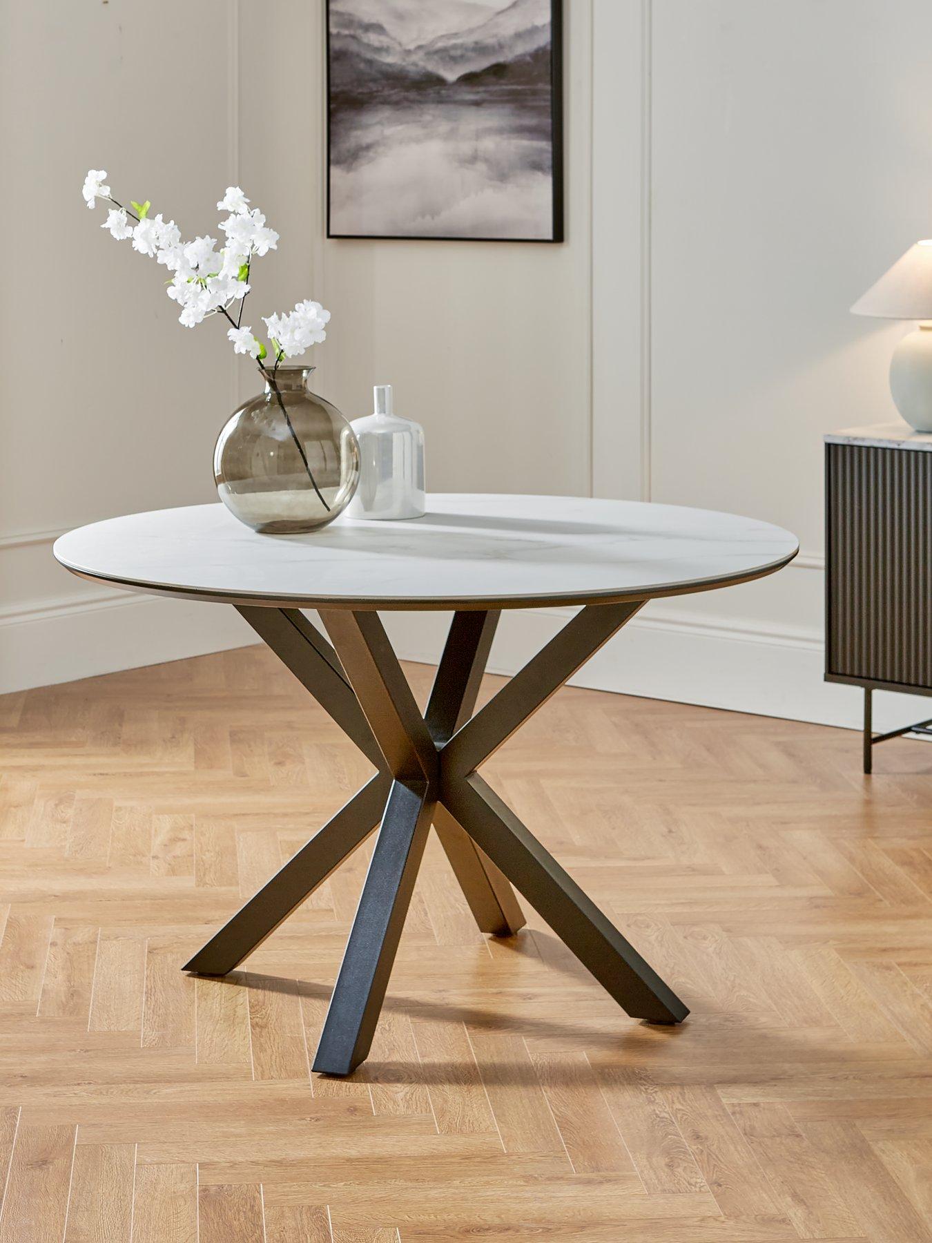 Product photograph of Very Home Arabella Ceramic Round Table from very.co.uk