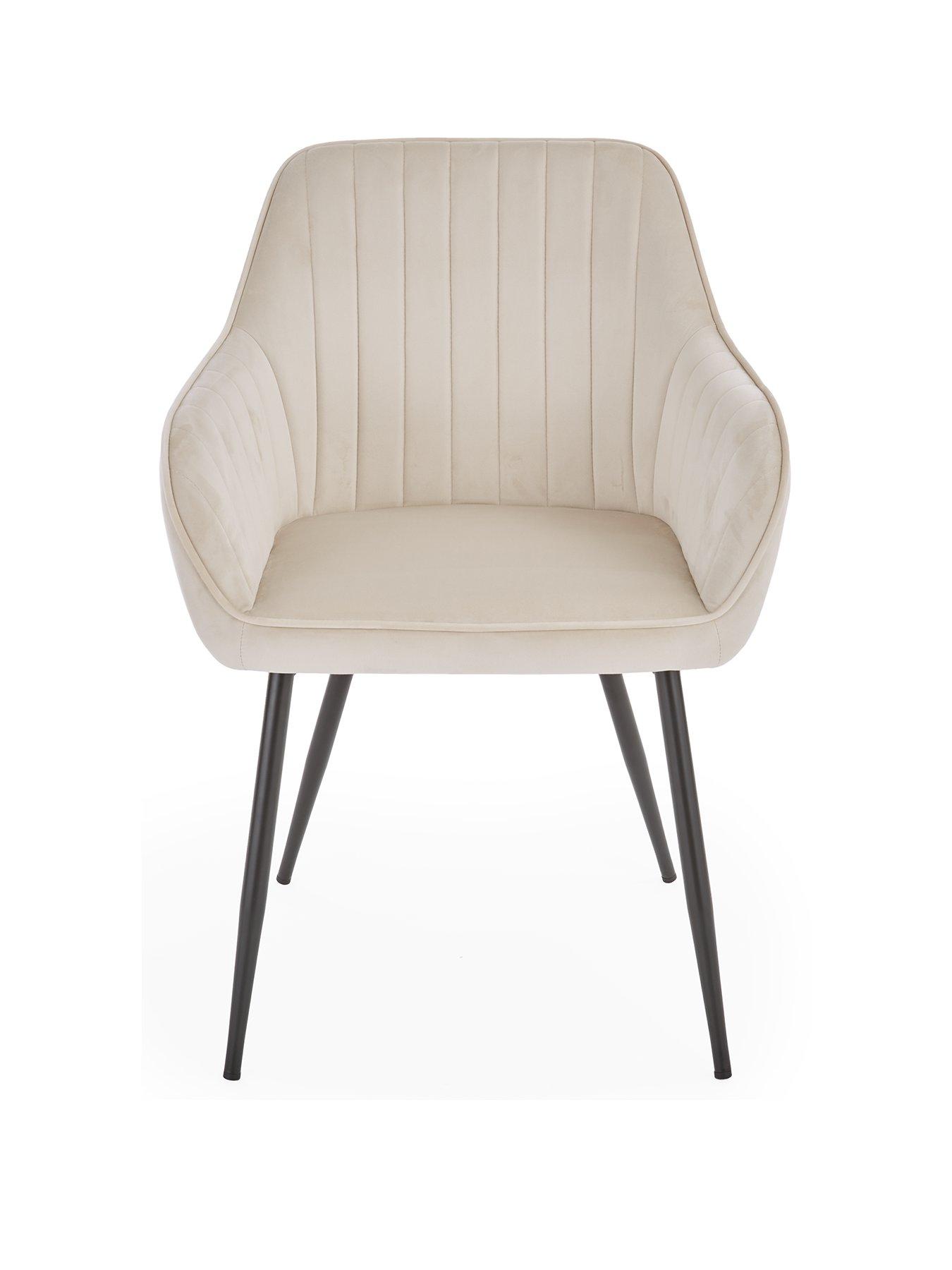 Image 3 of 7 of Very Home Alisha Pair of Fabric&nbsp;Dining Chairs - Natural&nbsp;- FSC&reg; Certified